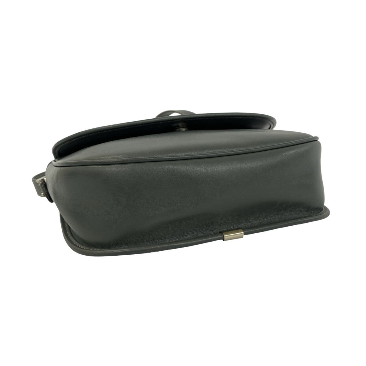 Gucci Gray Leather Pochette Shoulder Bag (Pre-Owned)
