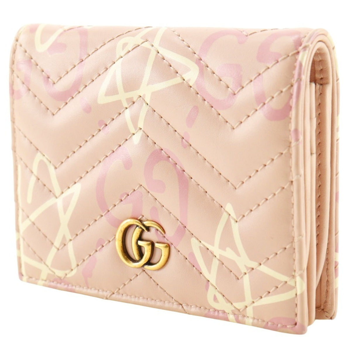 Gucci Pink Leather Bill Wallet (Bi-Fold) (Pre-Owned)