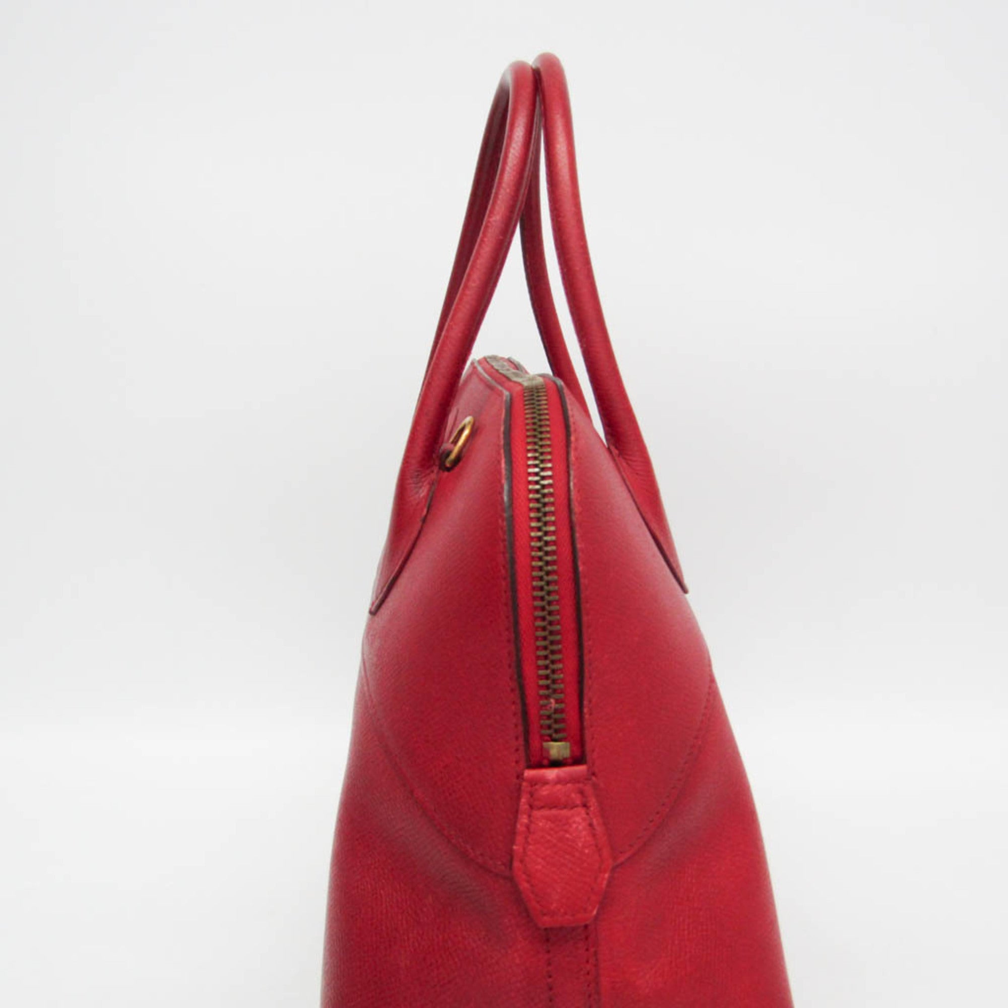 Hermes Red Color Courchevel Leather Handbag (Pre-Owned)