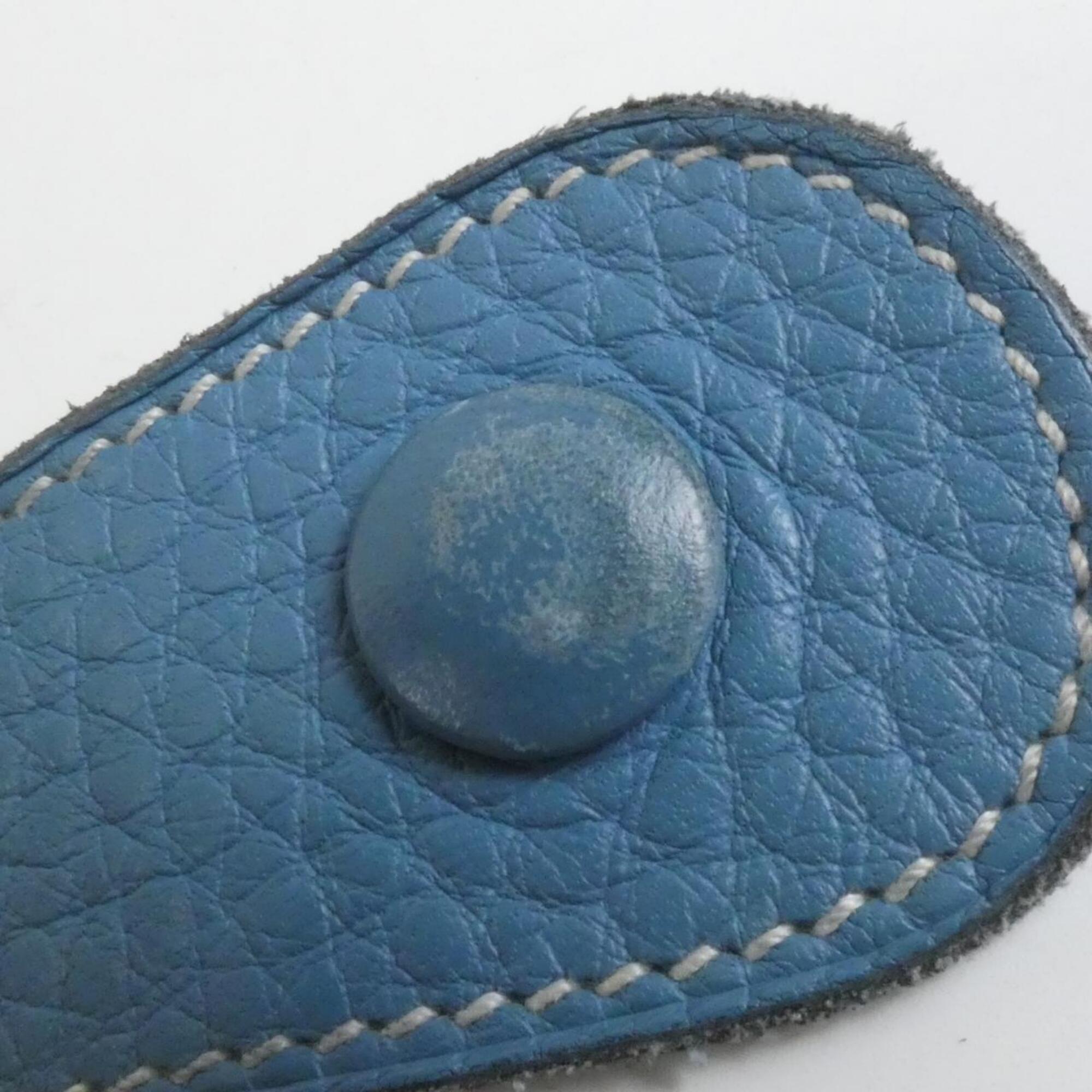 Hermes Blue Jean Taurillon Clemence Leather Shoulder Bag (Pre-Owned)
