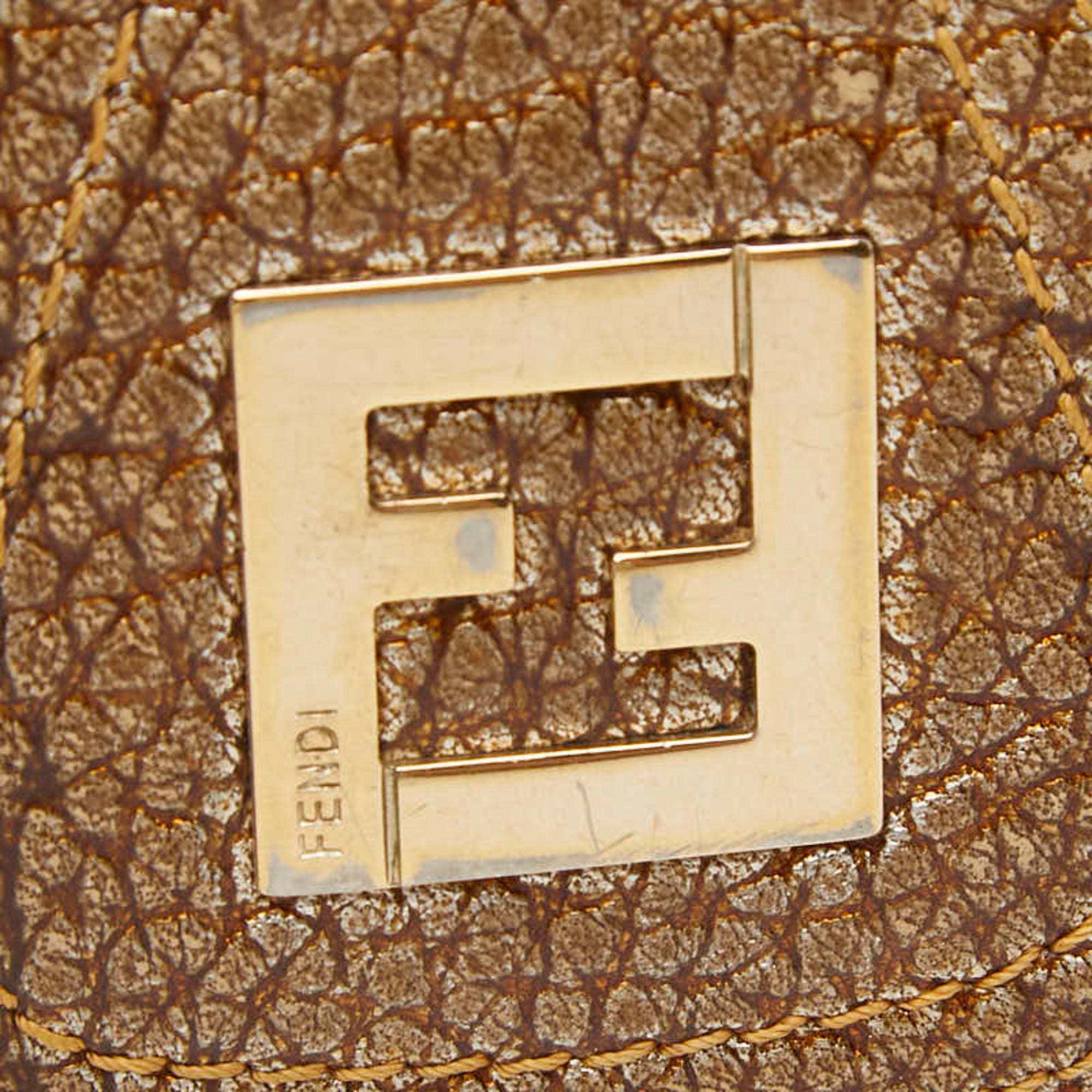 Fendi Gold Leather Wallet (Bi-Fold) (Pre-Owned)