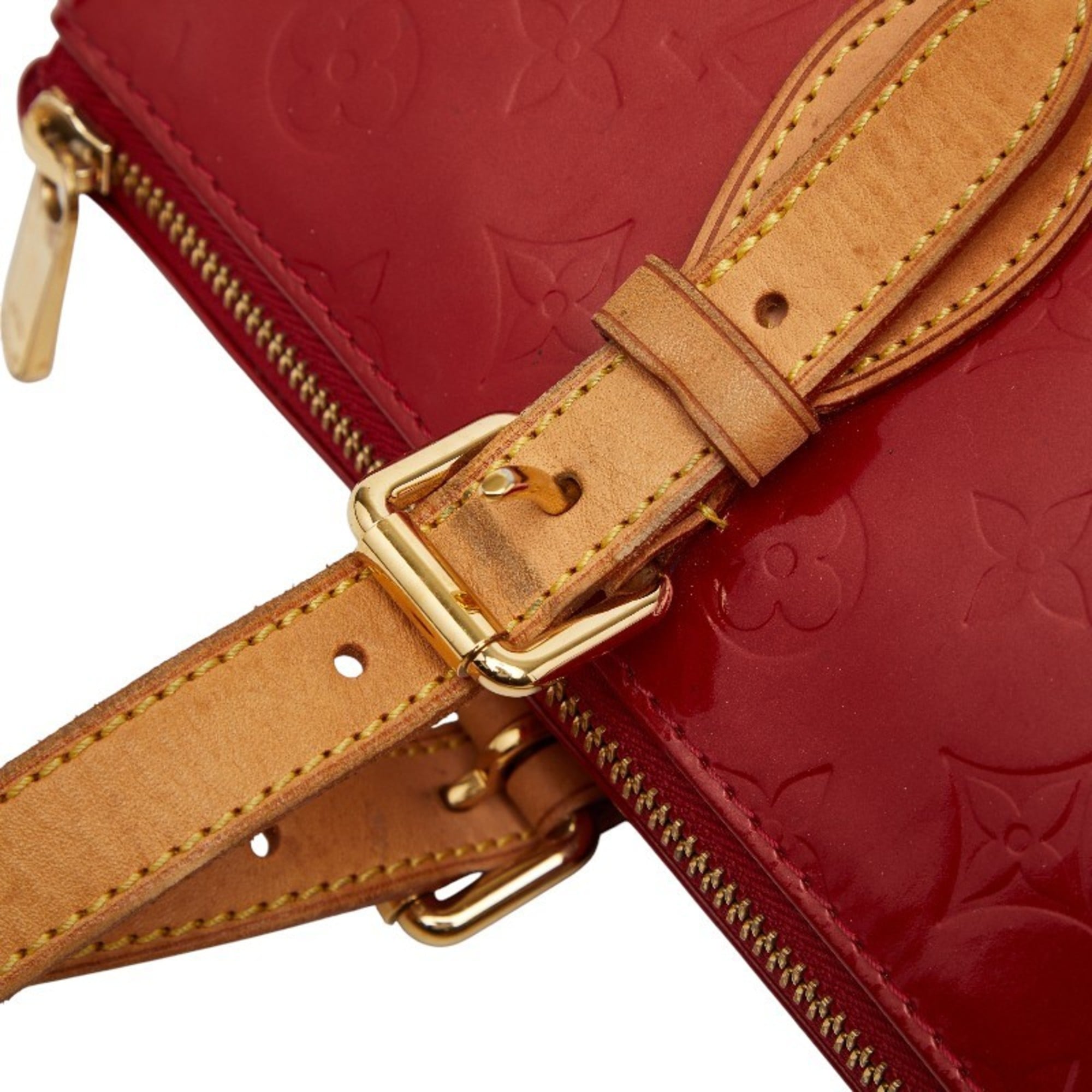 Louis Vuitton Pomme D'amour Red Color Patent Leather Handbag (Pre-Owned)