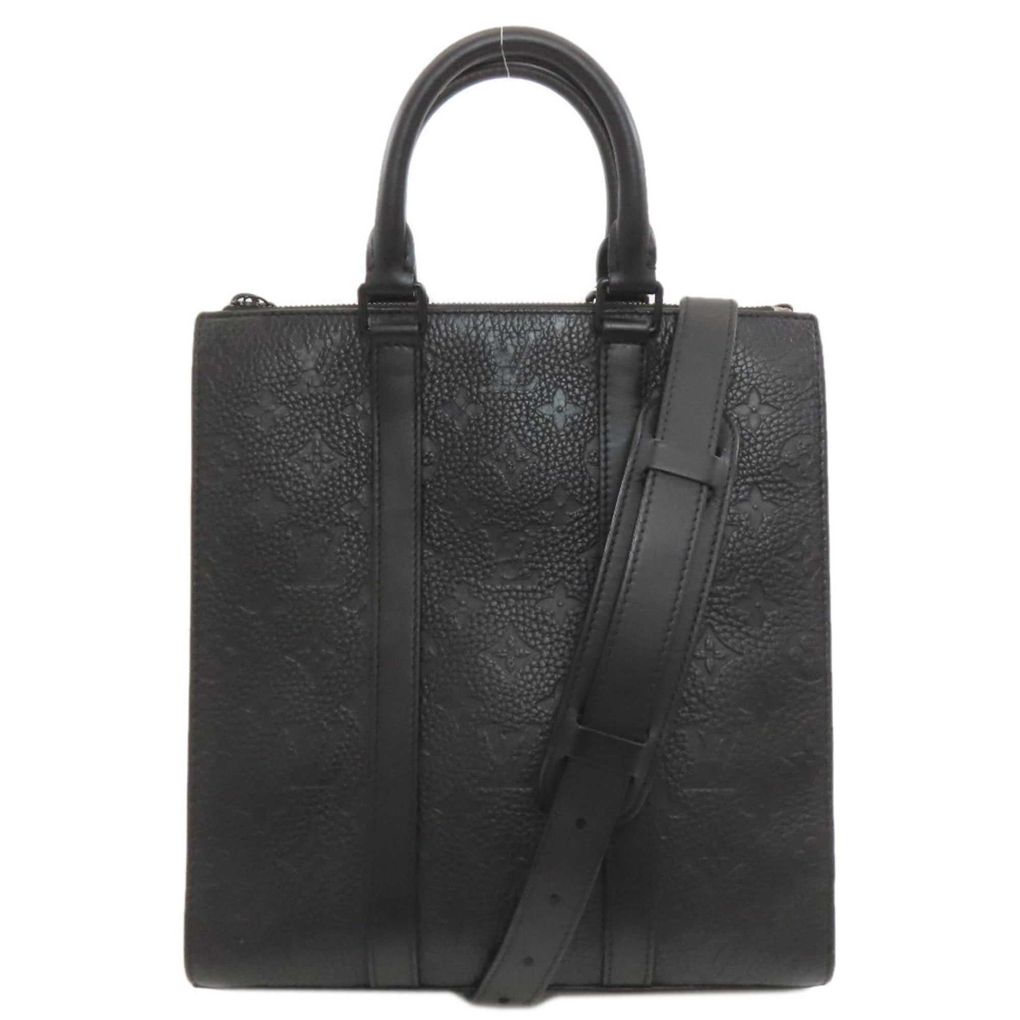 Louis Vuitton Black Leather Handbag (Pre-Owned)