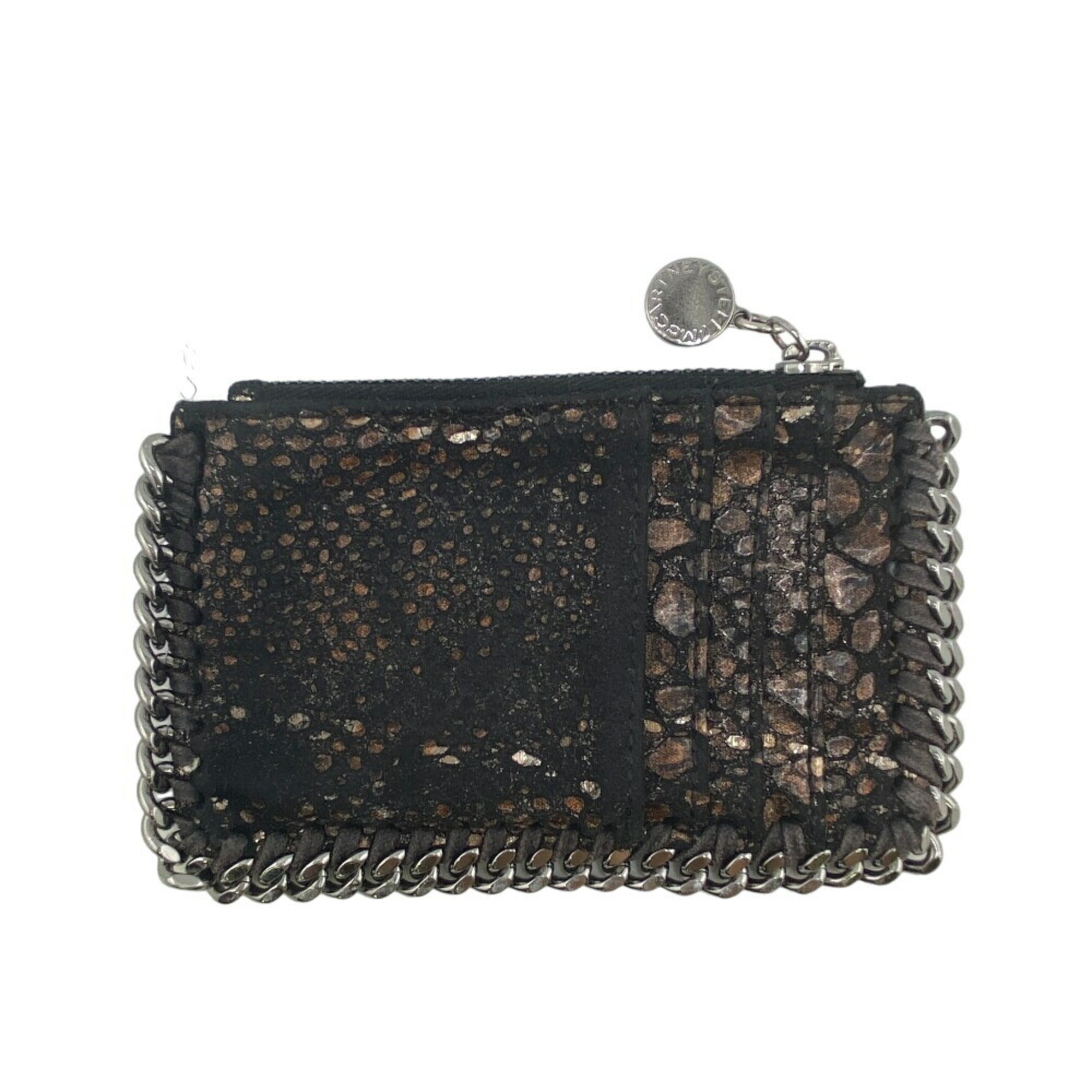 Stella Mccartney Black Brown Polyester Coin Purse/Coin Case (Pre-Owned)
