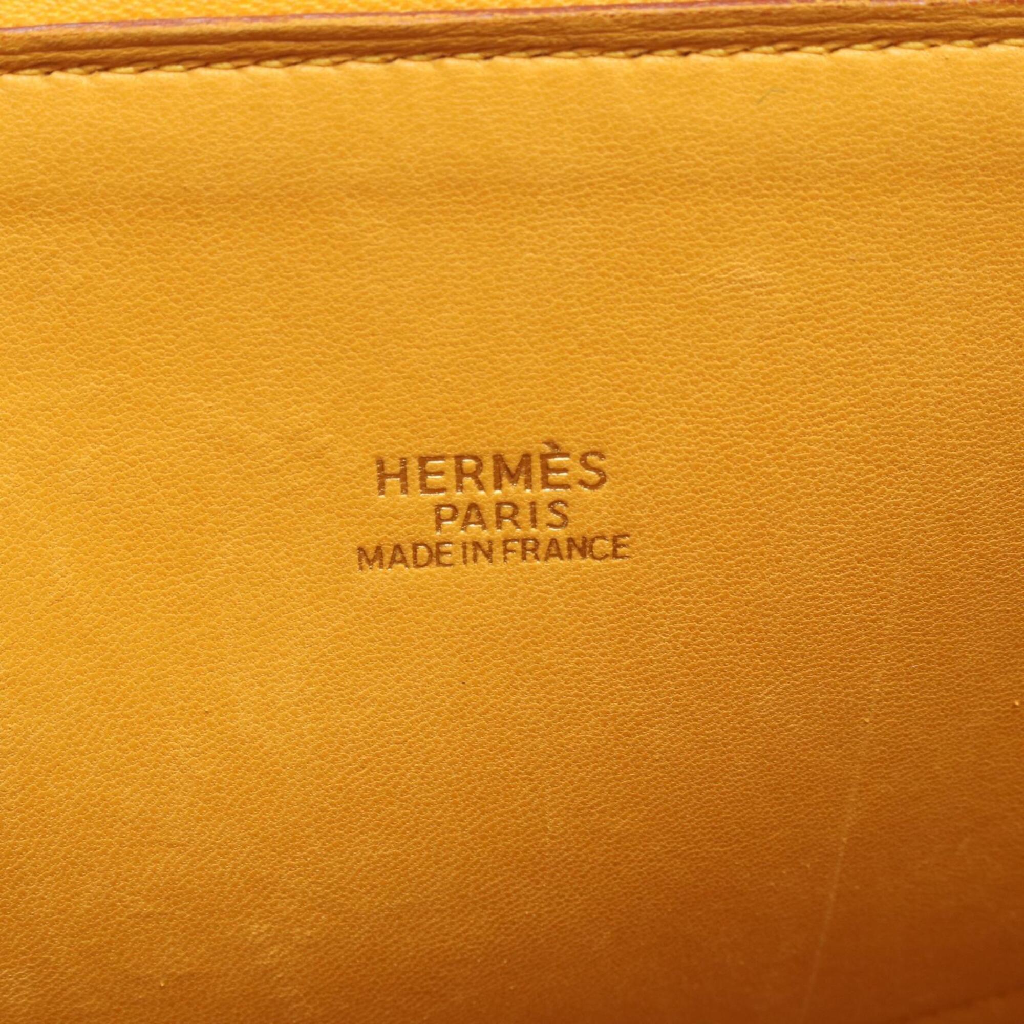 Hermes Yellow Courchevel Leather Handbag (Pre-Owned)
