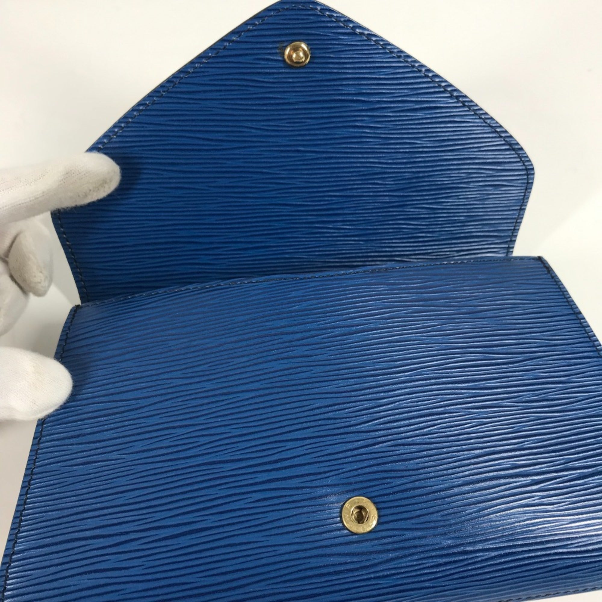 Louis Vuitton Blue Galle Toledo Blue Epi Leather Clutch Bag Pouch (Pre-Owned)