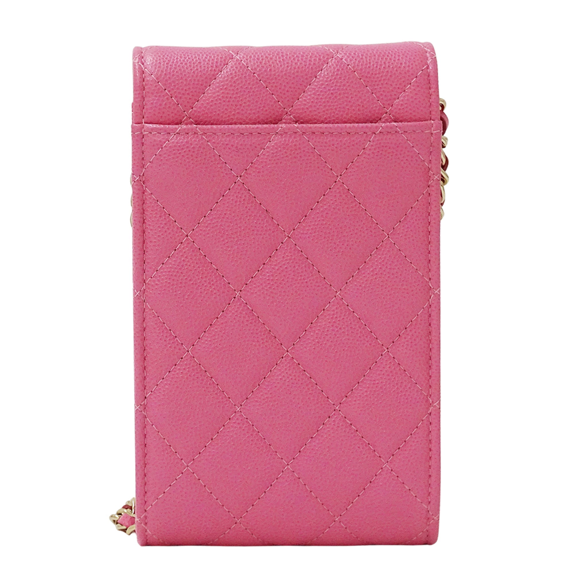 Chanel Pink Grained Calfskin Handbag Shoulder Bag (Pre-Owned)
