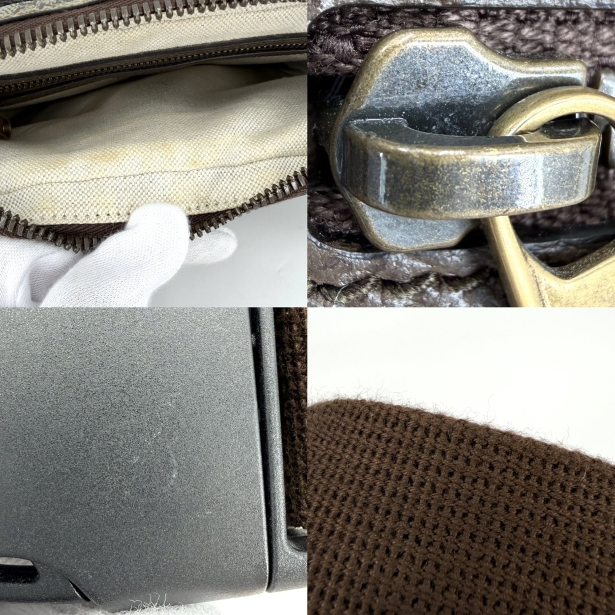 Gucci Sherry Line Beige Brown Gg Supreme Leather Sling Bag (Pre-Owned)