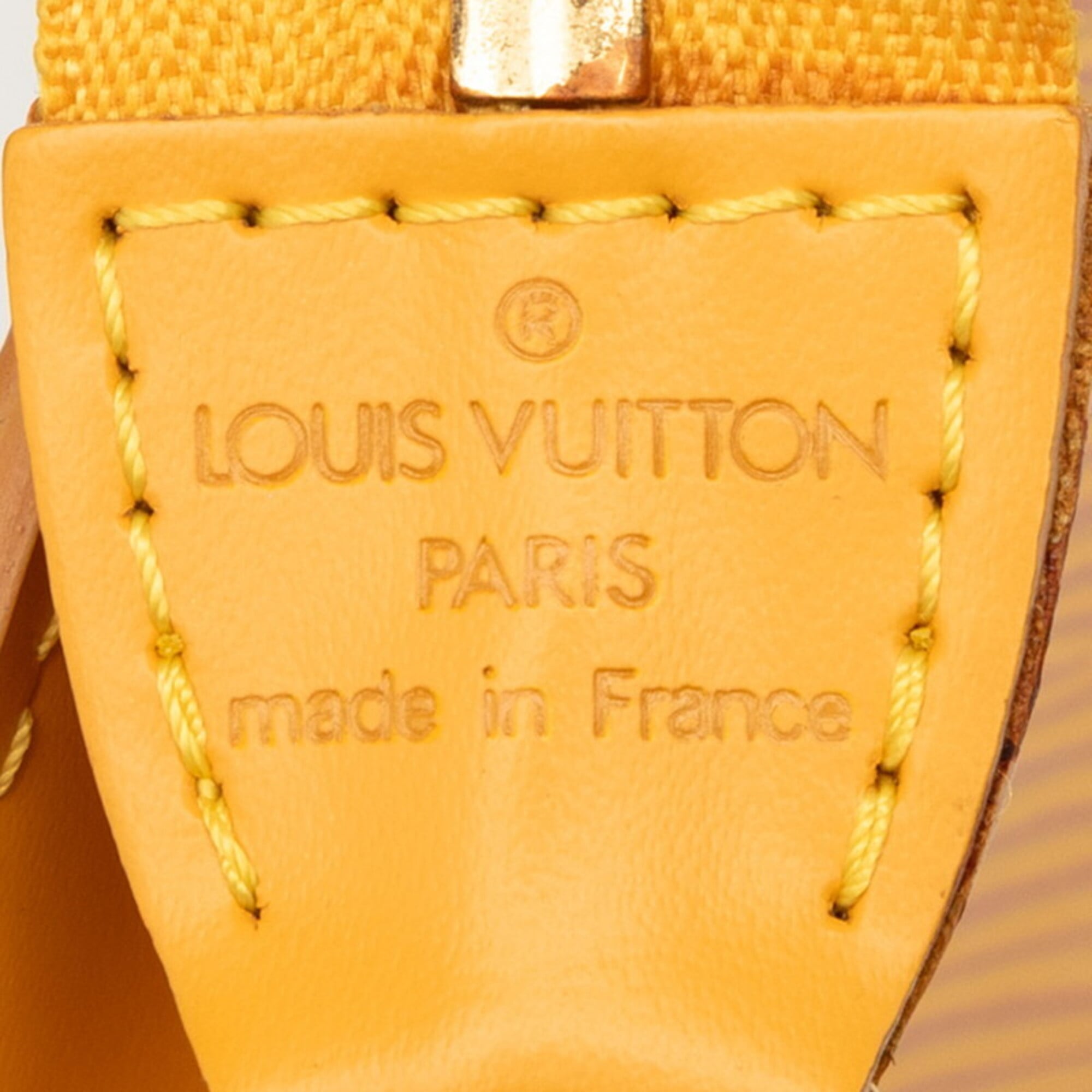 Louis Vuitton Yellow Leather Handbag Pochette Pouch (Pre-Owned)