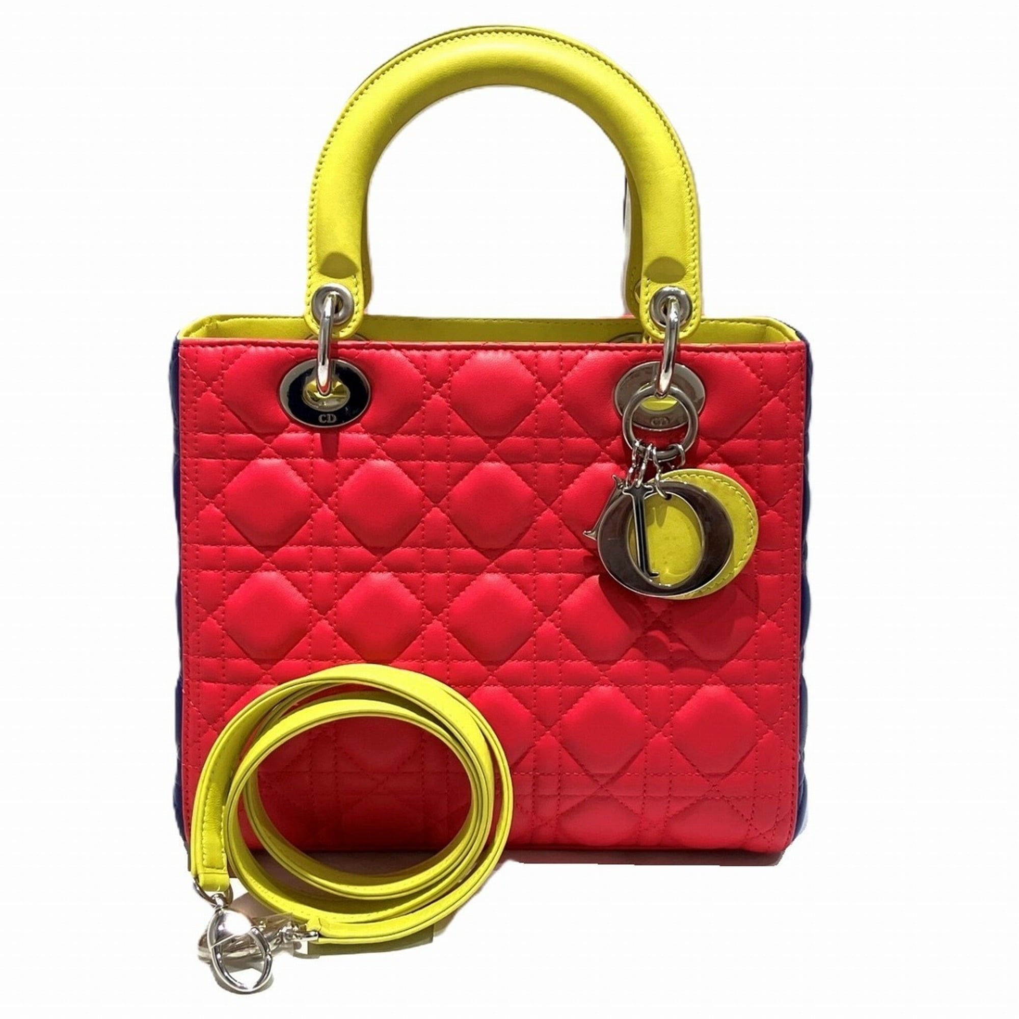 Christian Dior Red Color Leather Handbag (Pre-Owned)