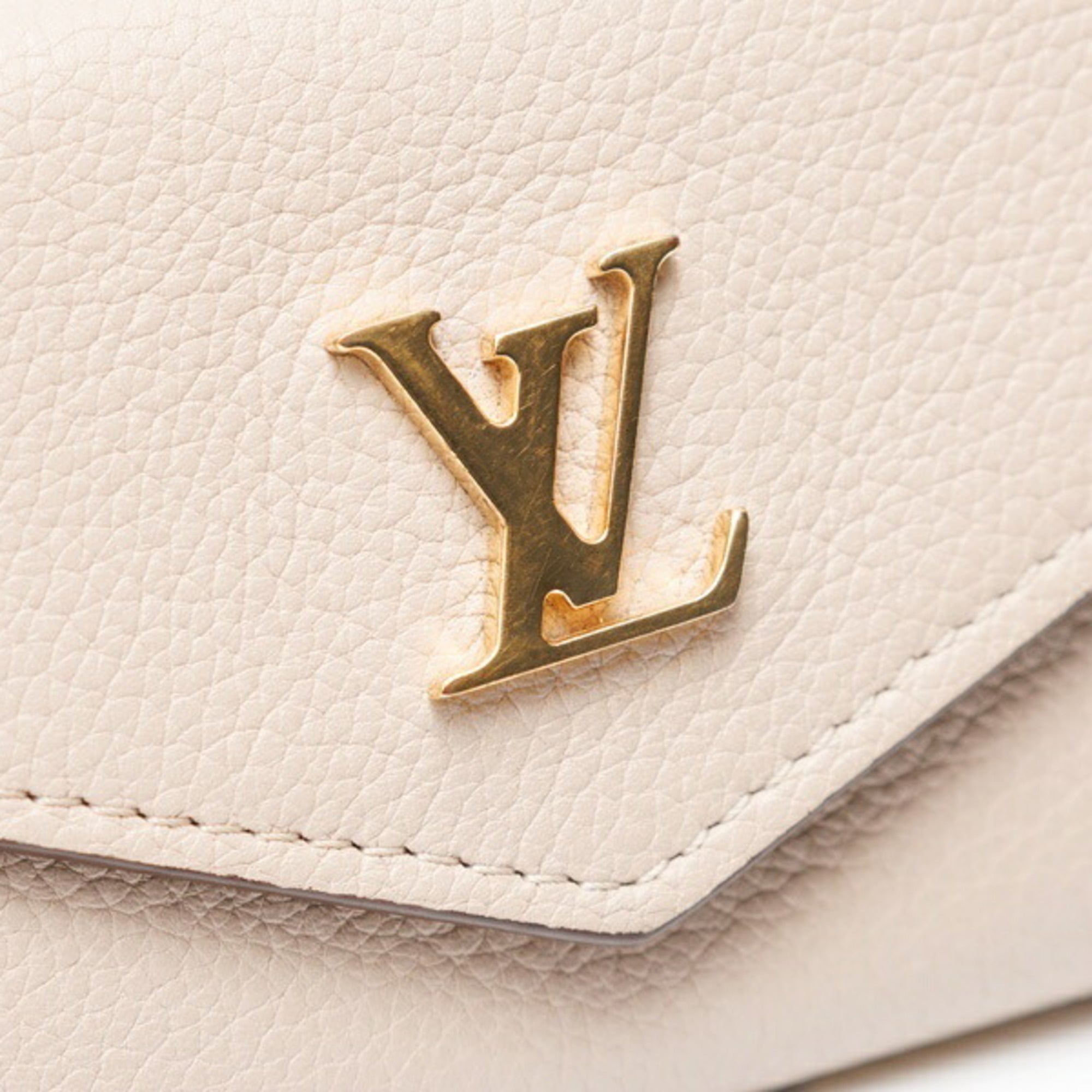 Louis Vuitton Grayish Leather Wallet (Tri-Fold) (Pre-Owned)