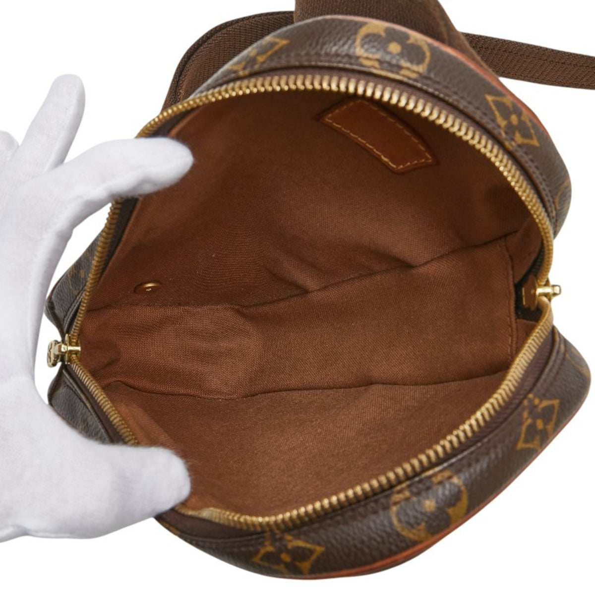 Louis Vuitton Monogram Brown Pvc Leather Sling Bag (Pre-Owned)
