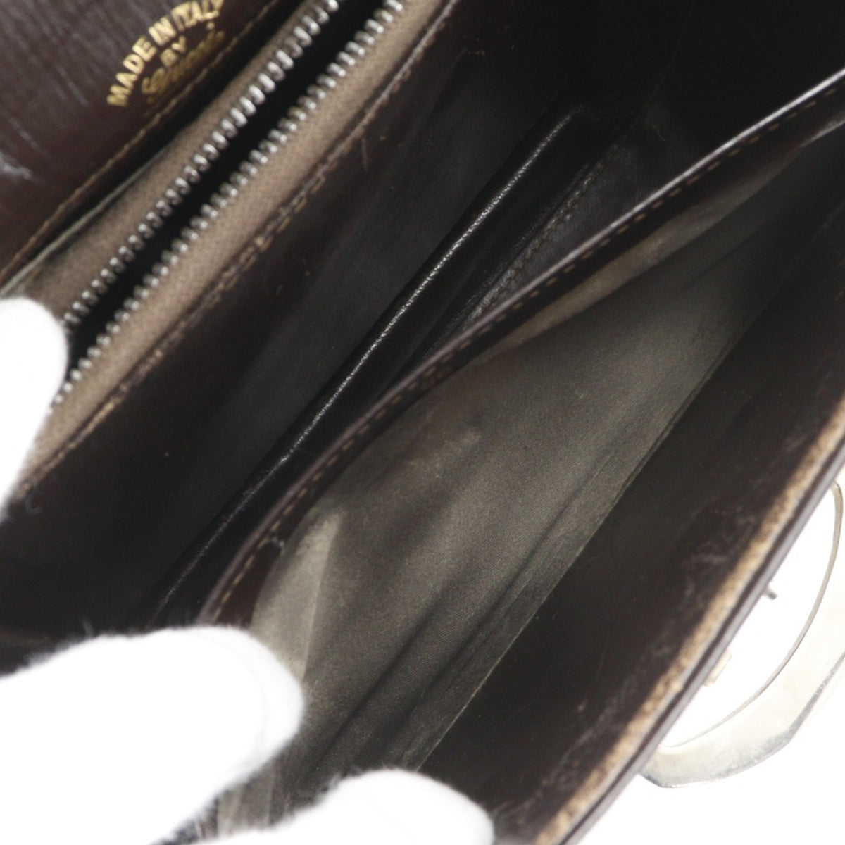 Gucci Brown Leather Shoulder Bag (Pre-Owned)