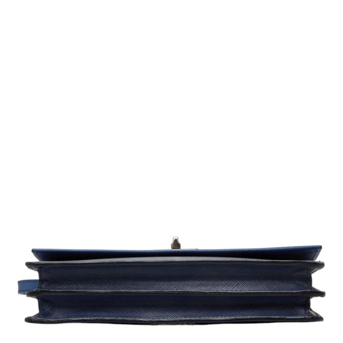 Prada Blue Navy Leather Shoulder Bag (Pre-Owned)