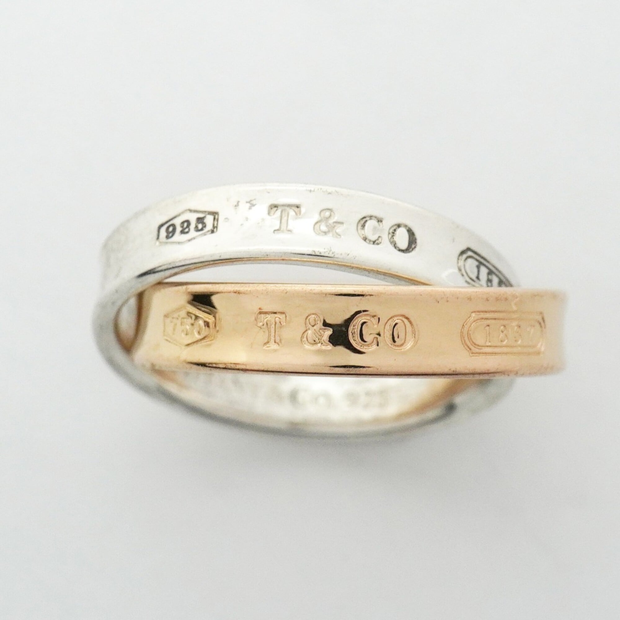 Tiffany Pink Gold (18K) Silver 925 Band Ring (Pre-Owned)