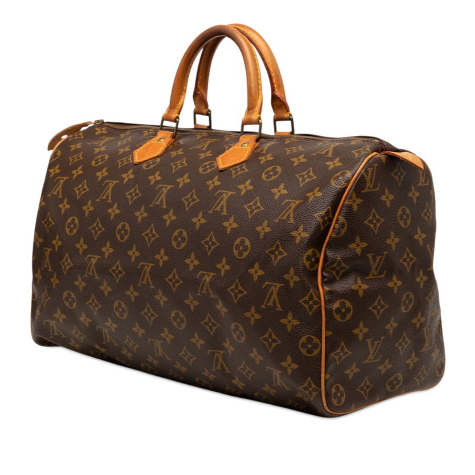 Louis Vuitton Brown Pvc Leather Boston Bag Handbag (Pre-Owned)