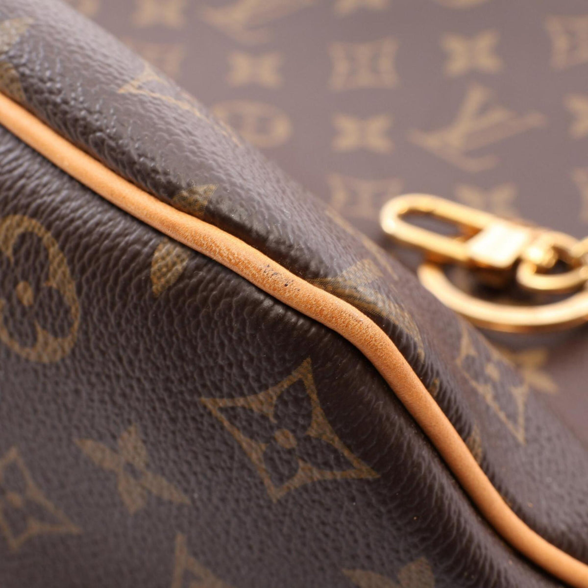 Louis Vuitton Monogram Brown Coated Canvas Leather Handbag Shoulder Bag (Pre-Owned)
