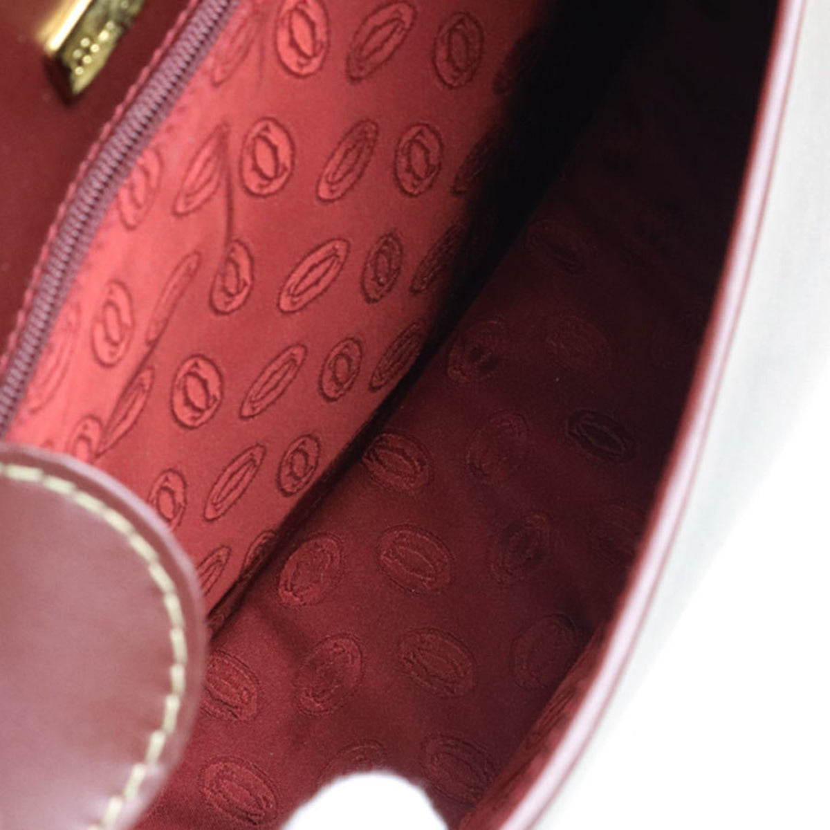 Cartier Must Bordeaux Leather Shoulder Bag (Pre-Owned)
