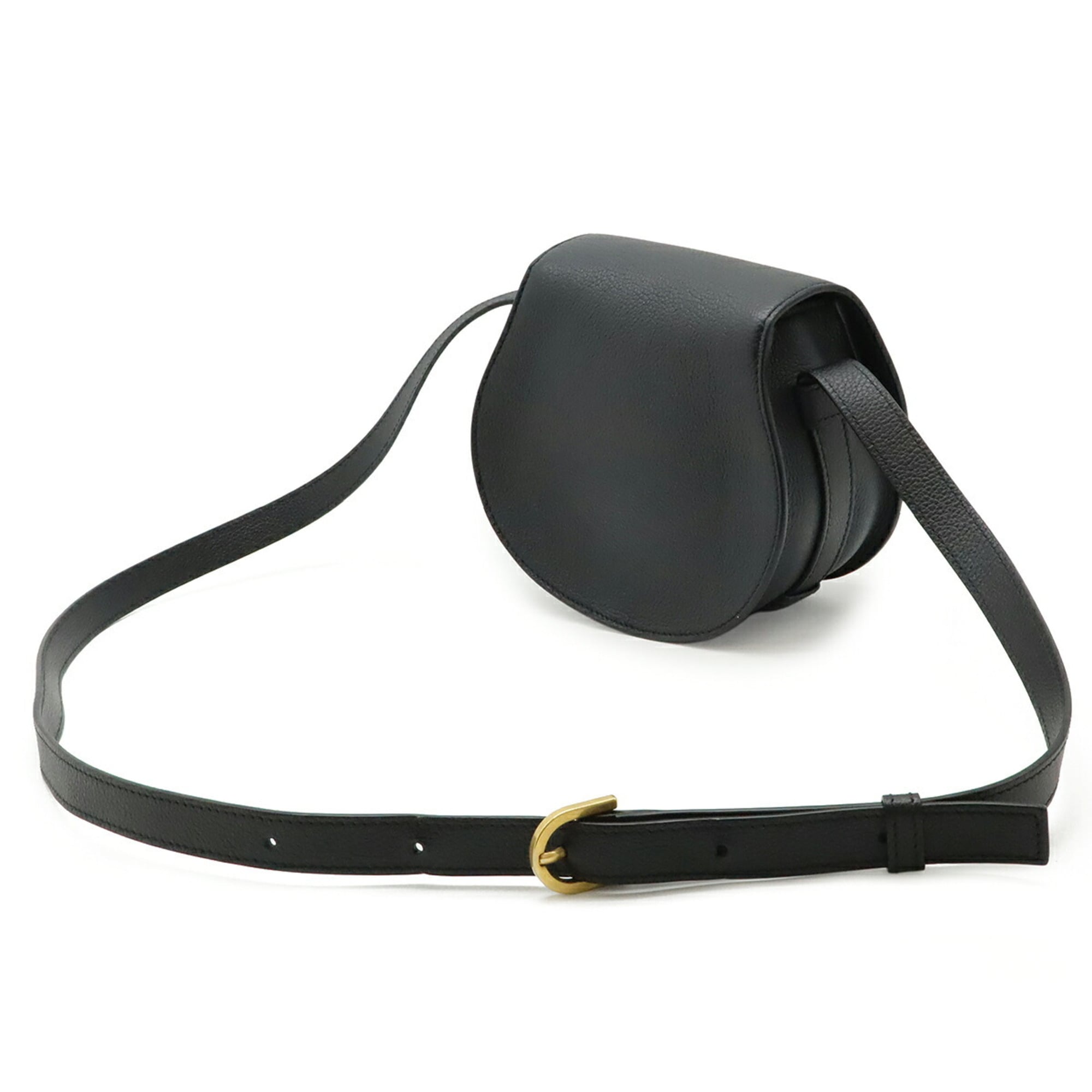 Chloé Black Leather Pochette Shoulder Bag (Pre-Owned)