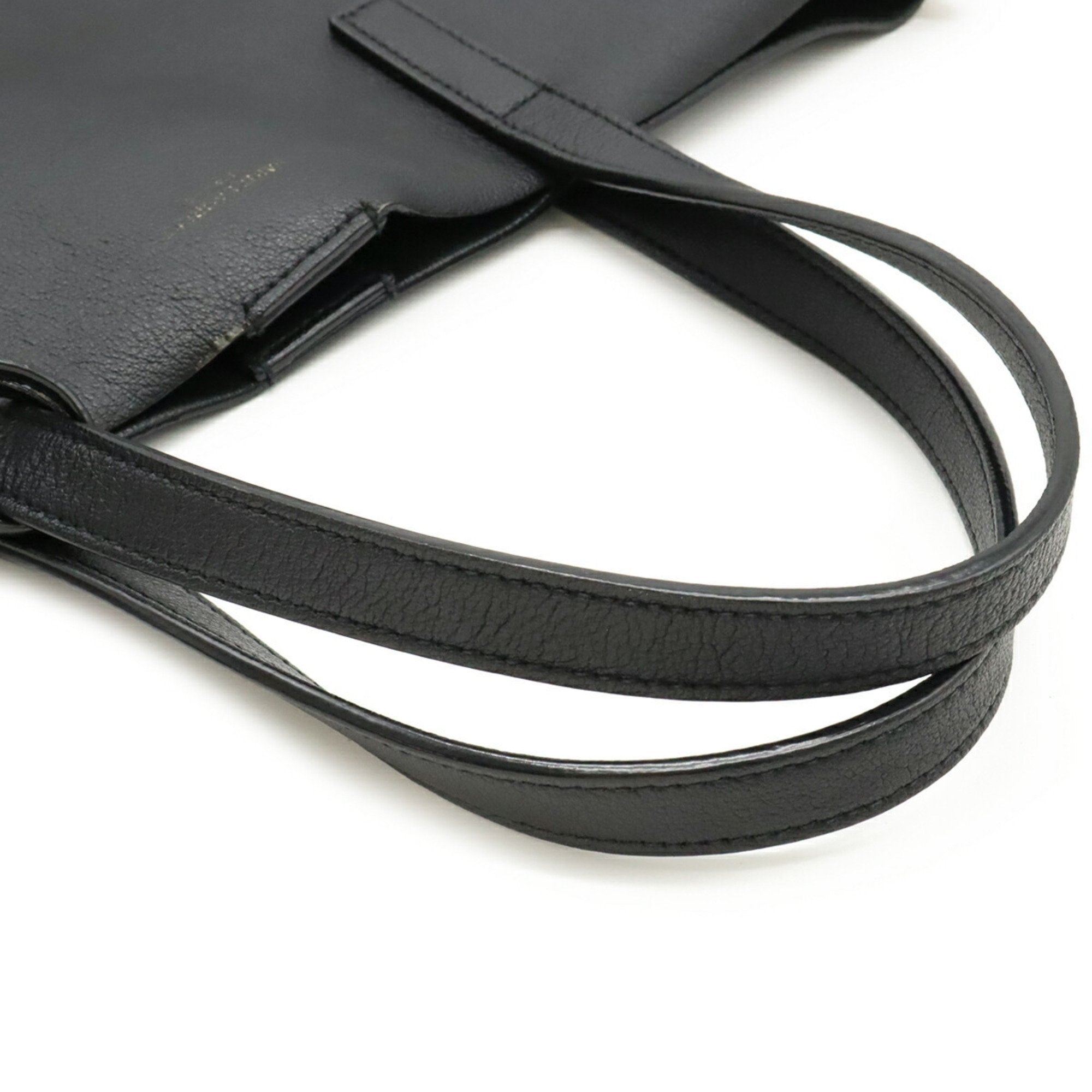 Yves Saint Laurent Black Leather Tote Bag (Pre-Owned)