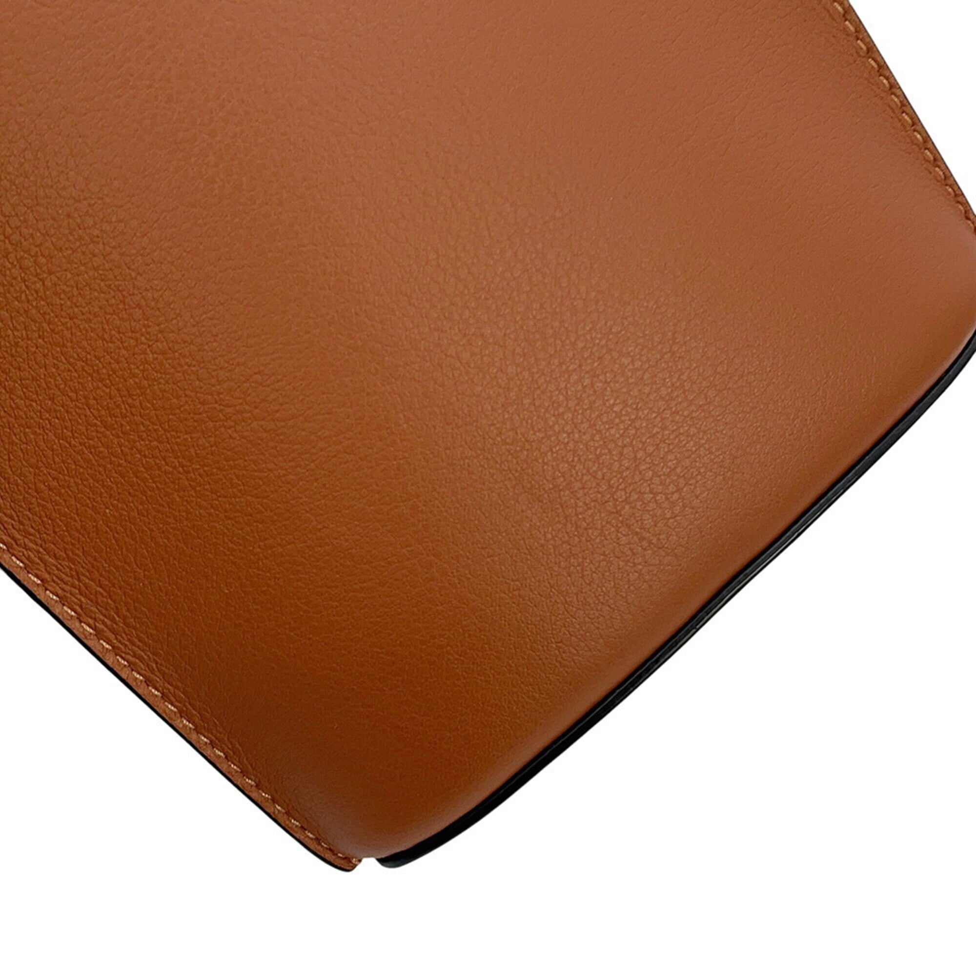 Loewe Brown Leather Handbag Pochette Shoulder Bag (Pre-Owned)