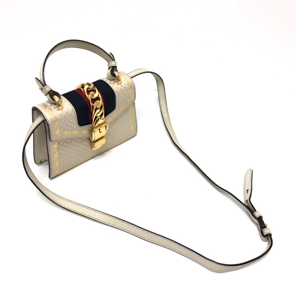 Gucci White Leather Shoulder Bag (Pre-Owned)