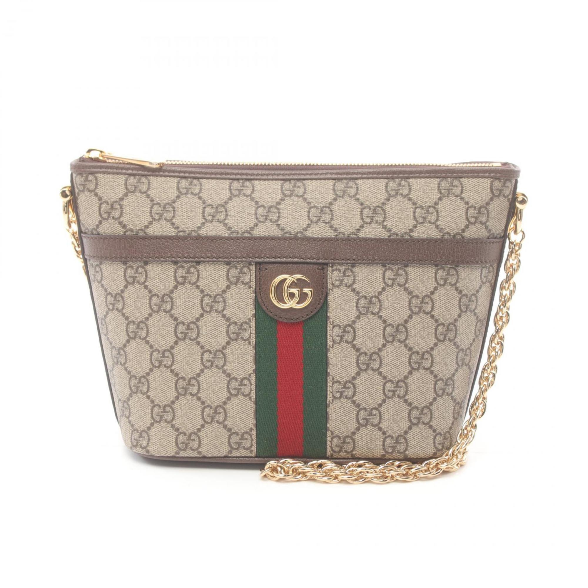 Gucci Beige Brown Multi-Color Pvc Leather Shoulder Bag