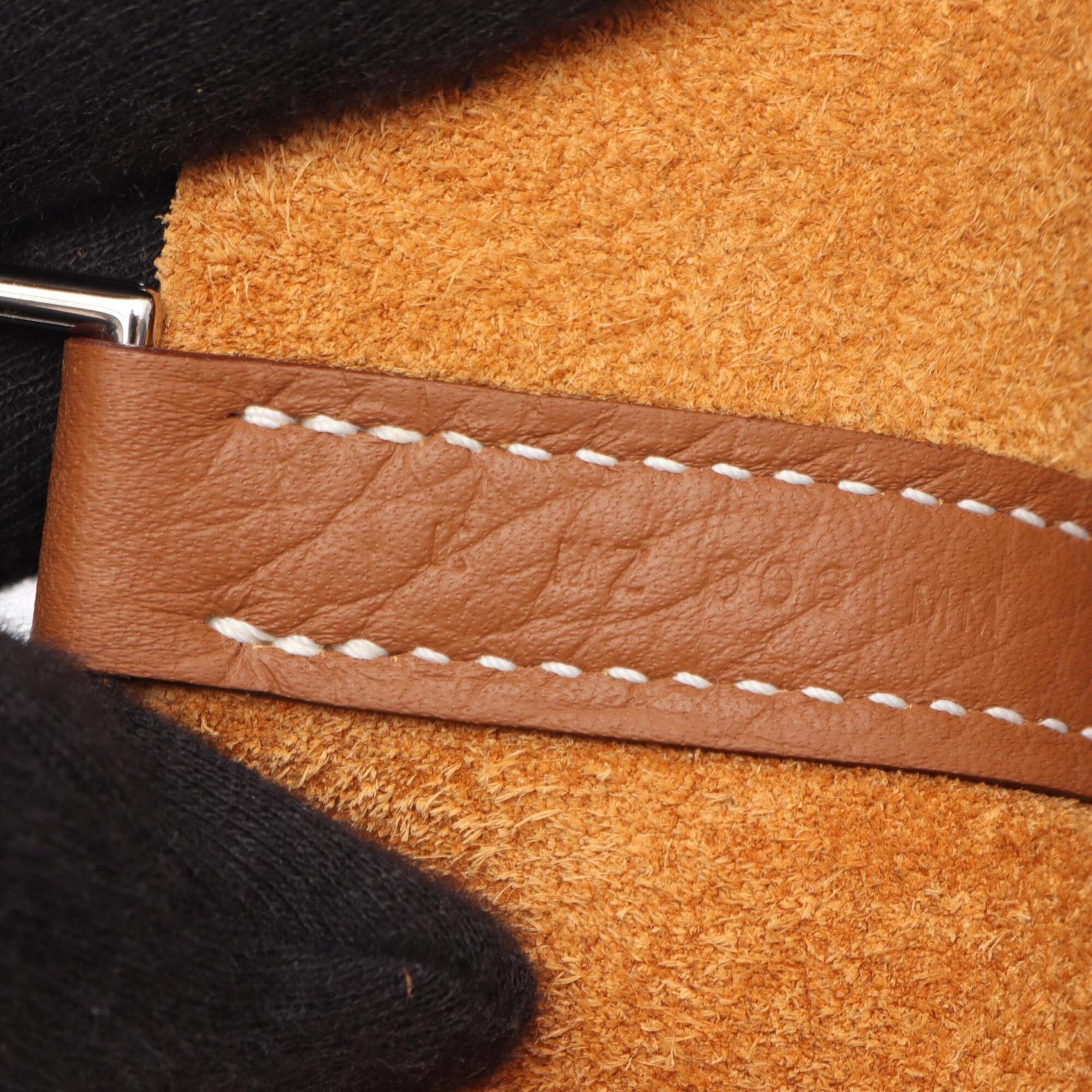 Hermes Brown Taurillon Clemence Leather Handbag (Pre-Owned)