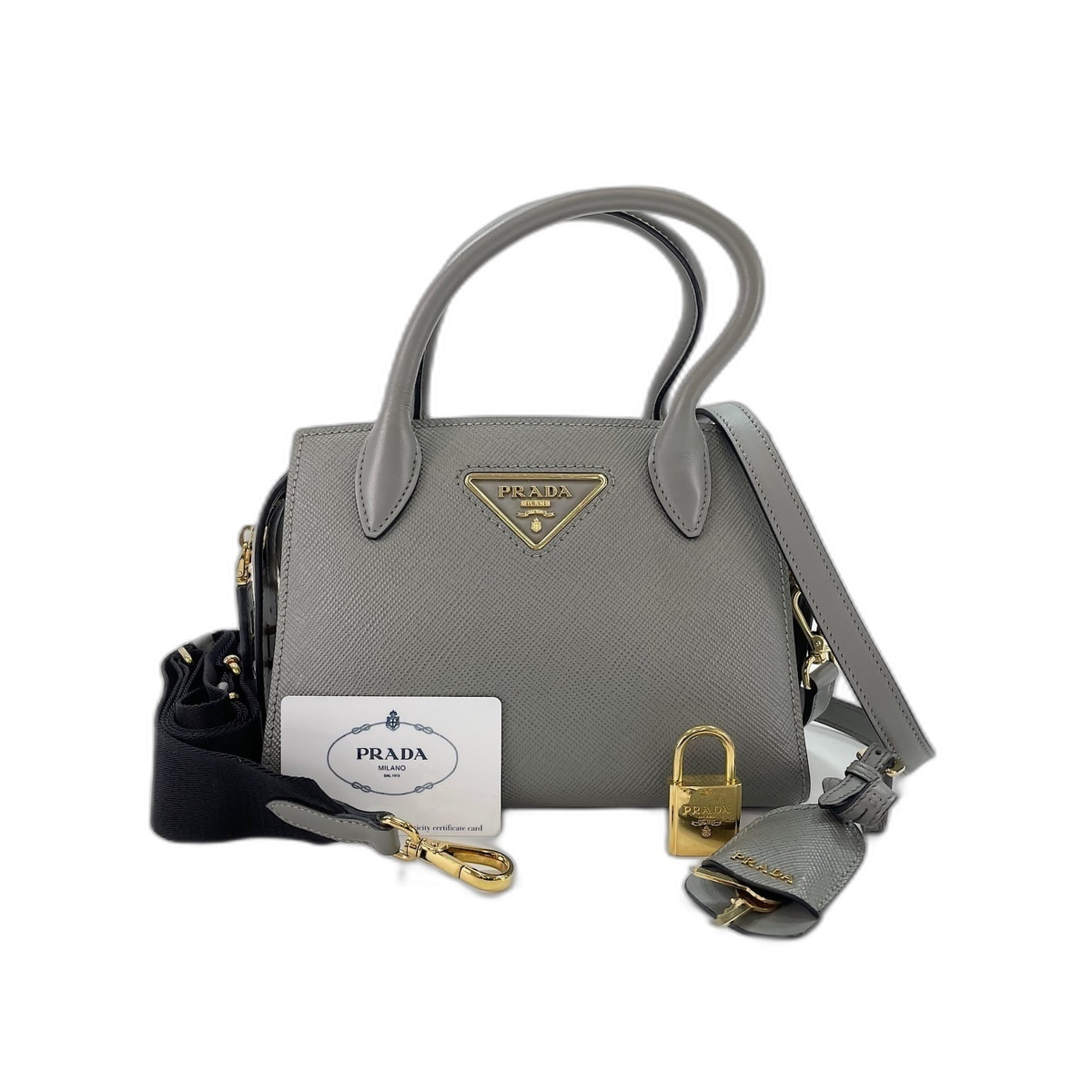 Prada Gray Shoulder Bag (Pre-Owned)