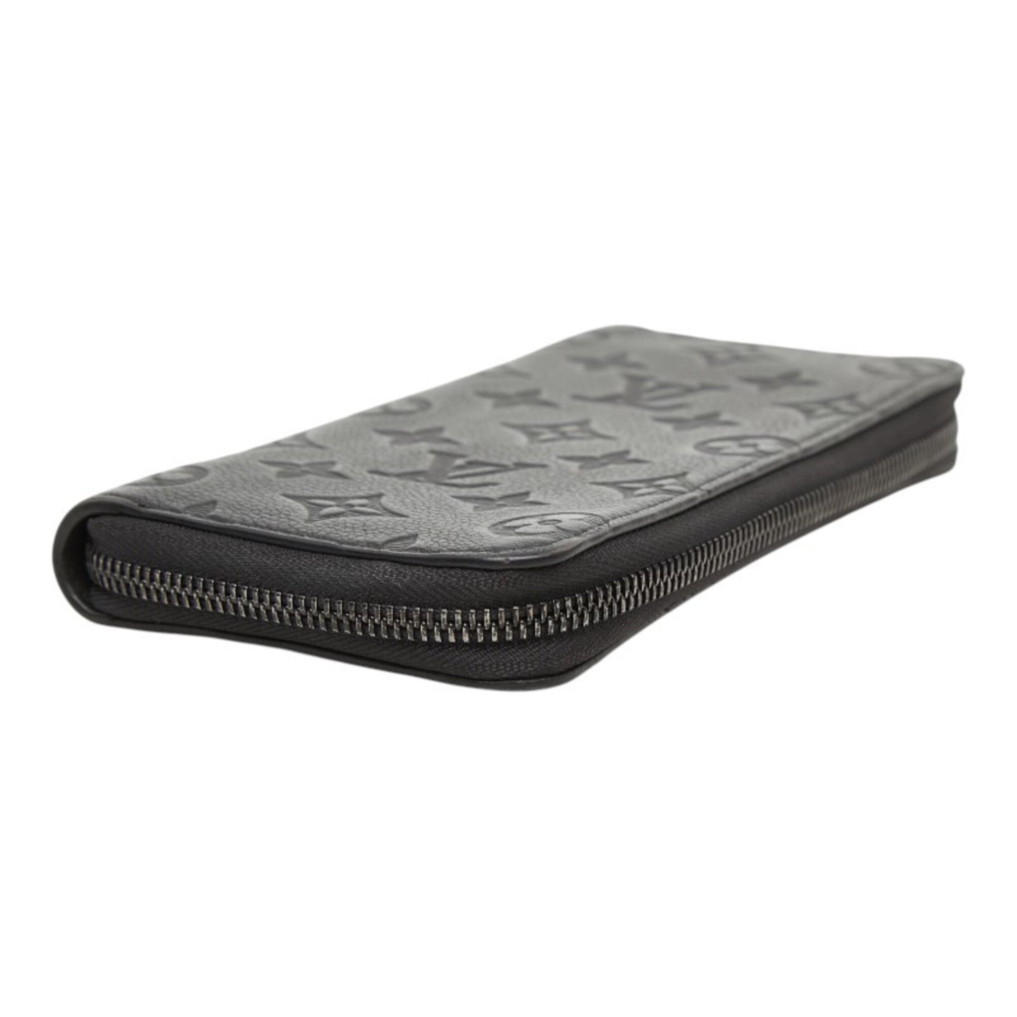 Louis Vuitton Black Leather Long Wallet (Bi-Fold) (Pre-Owned)