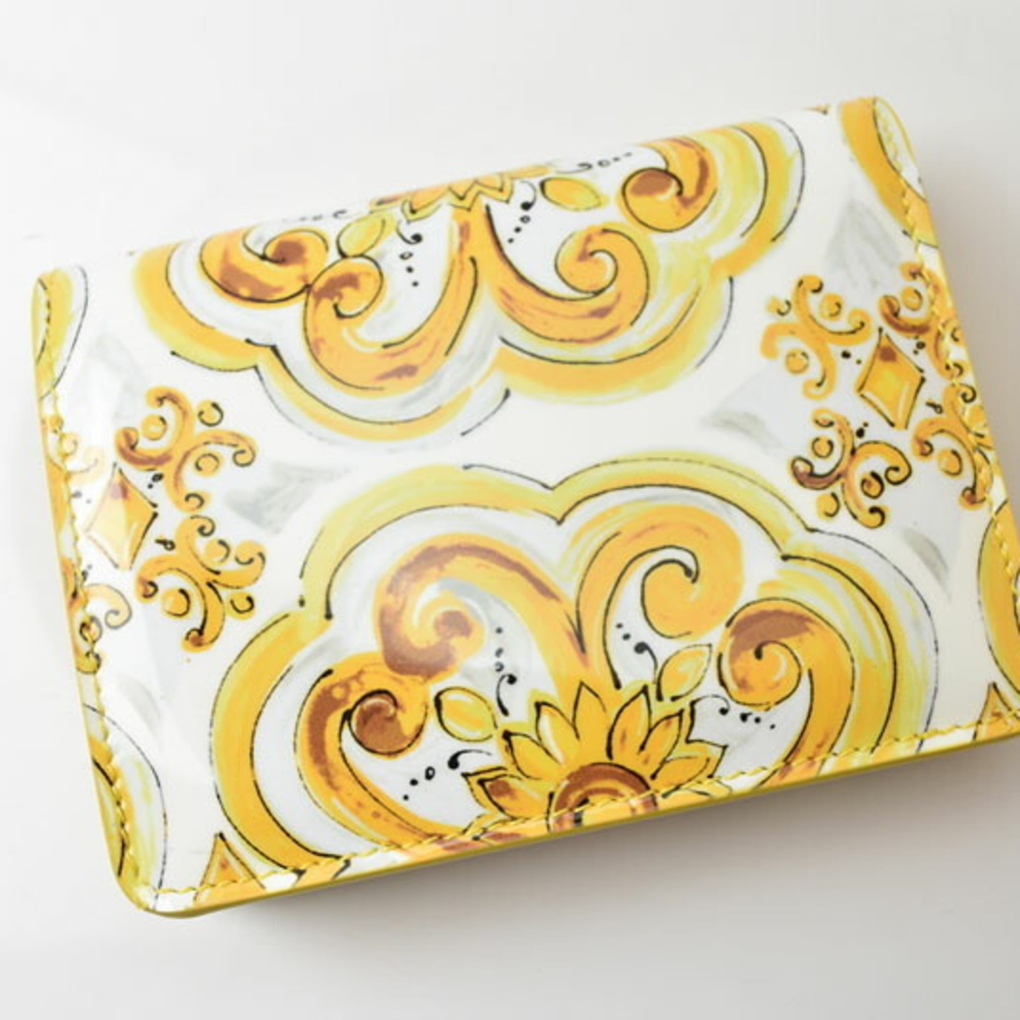 Dolce & Gabbana Yellow Leather Wallet (Bi-Fold) (Pre-Owned)
