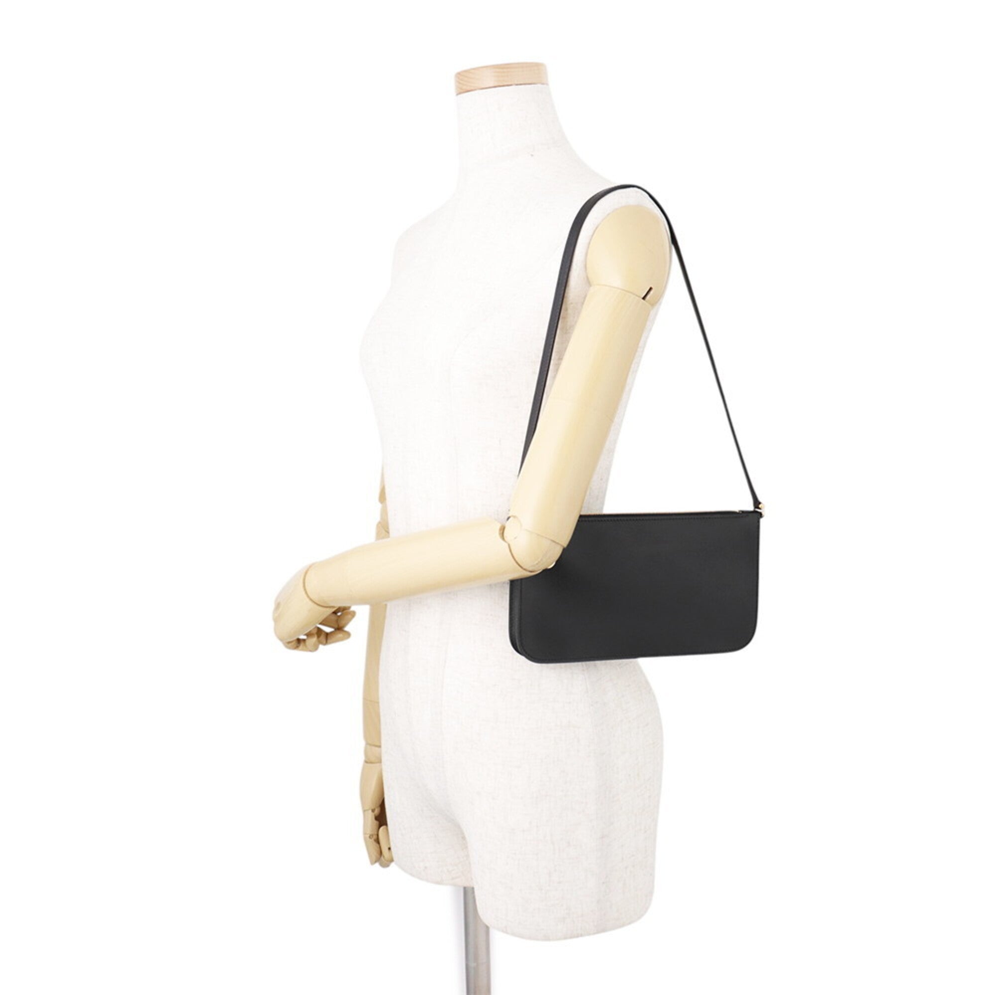 Hermes Black Evergrain Leather Handbag (Pre-Owned)