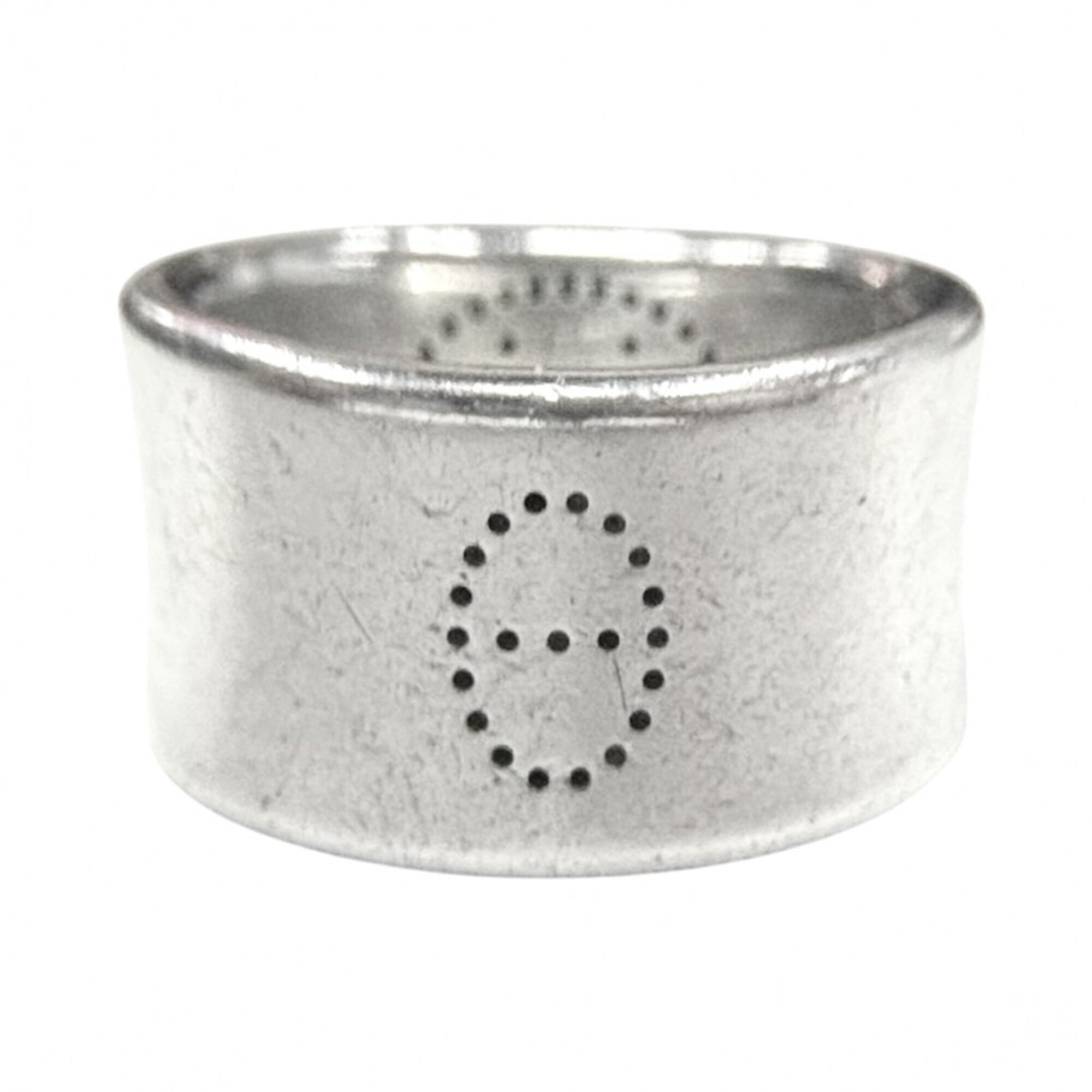 Hermes Silver Silver 925 Band Ring (Pre-Owned)