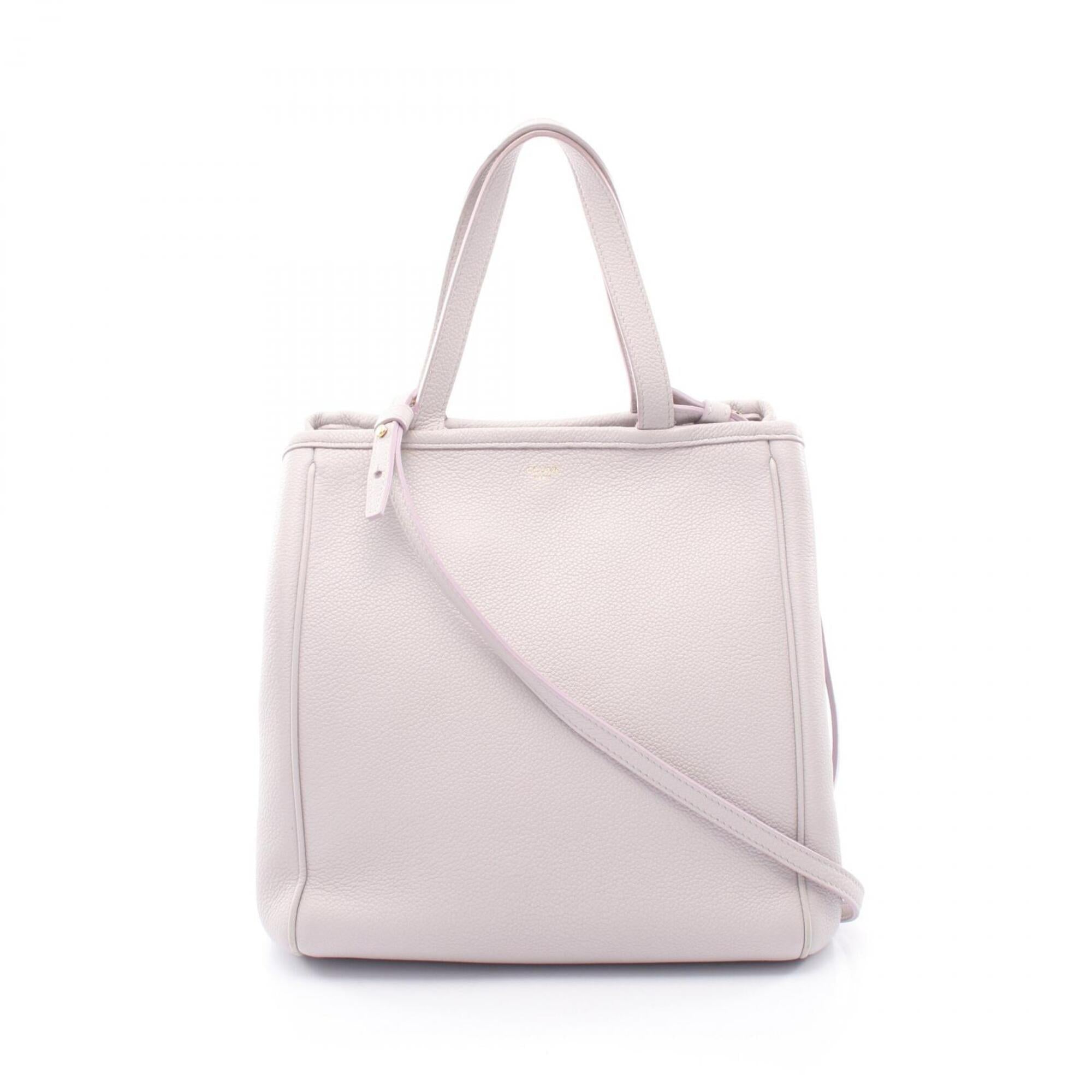 Celine Purple Leather Handbag Tote Bag (Pre-Owned)