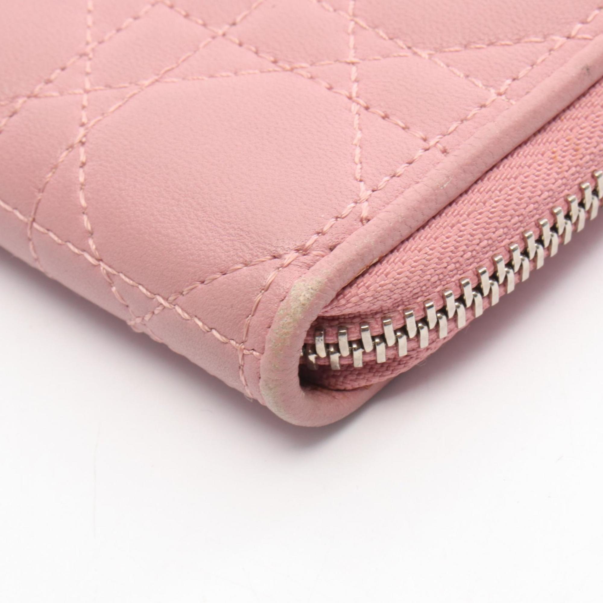 Christian Dior Pink Leather Wallet (Bi-Fold) (Pre-Owned)