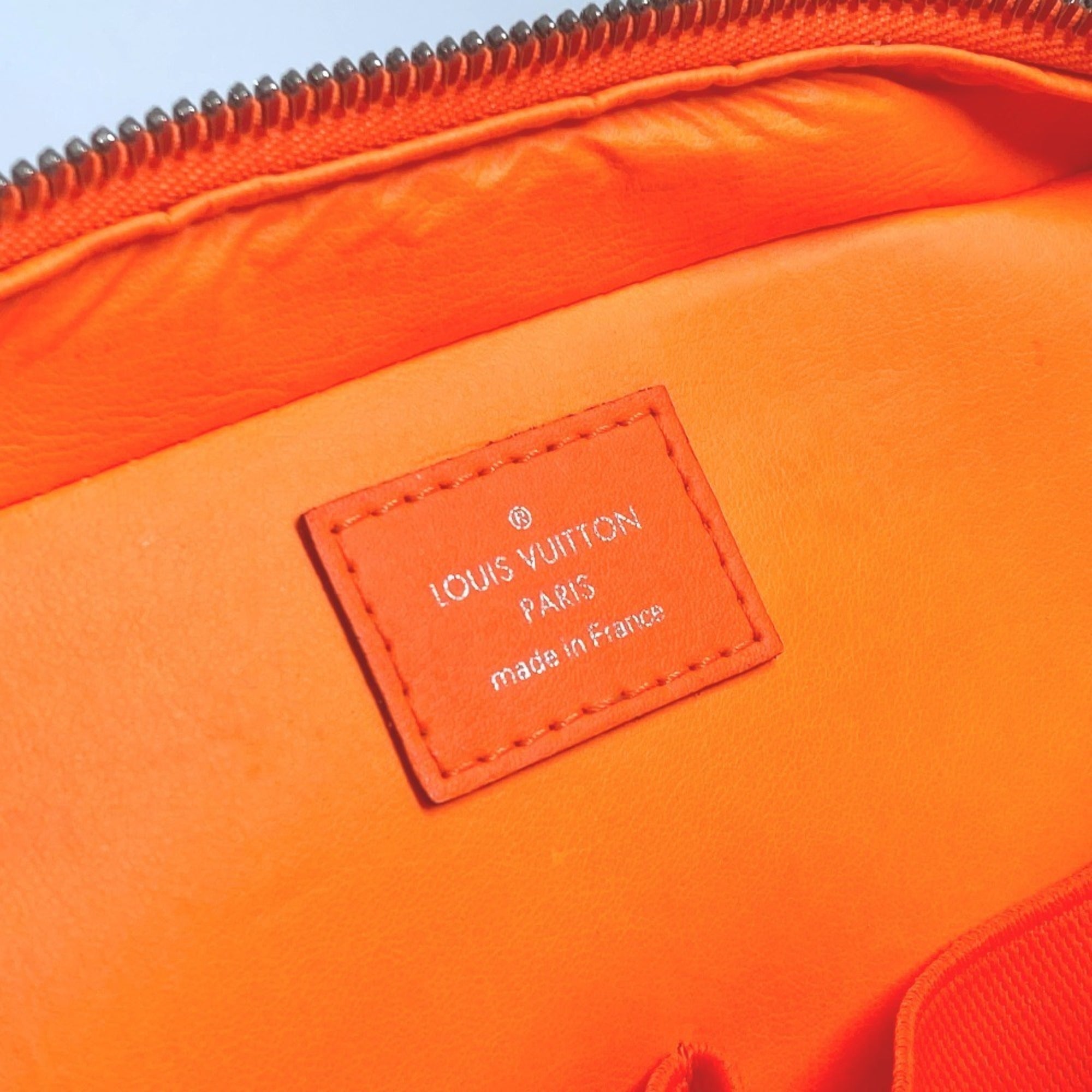 Louis Vuitton Orange Damier Infini Clutch Bag Pouch (Pre-Owned)