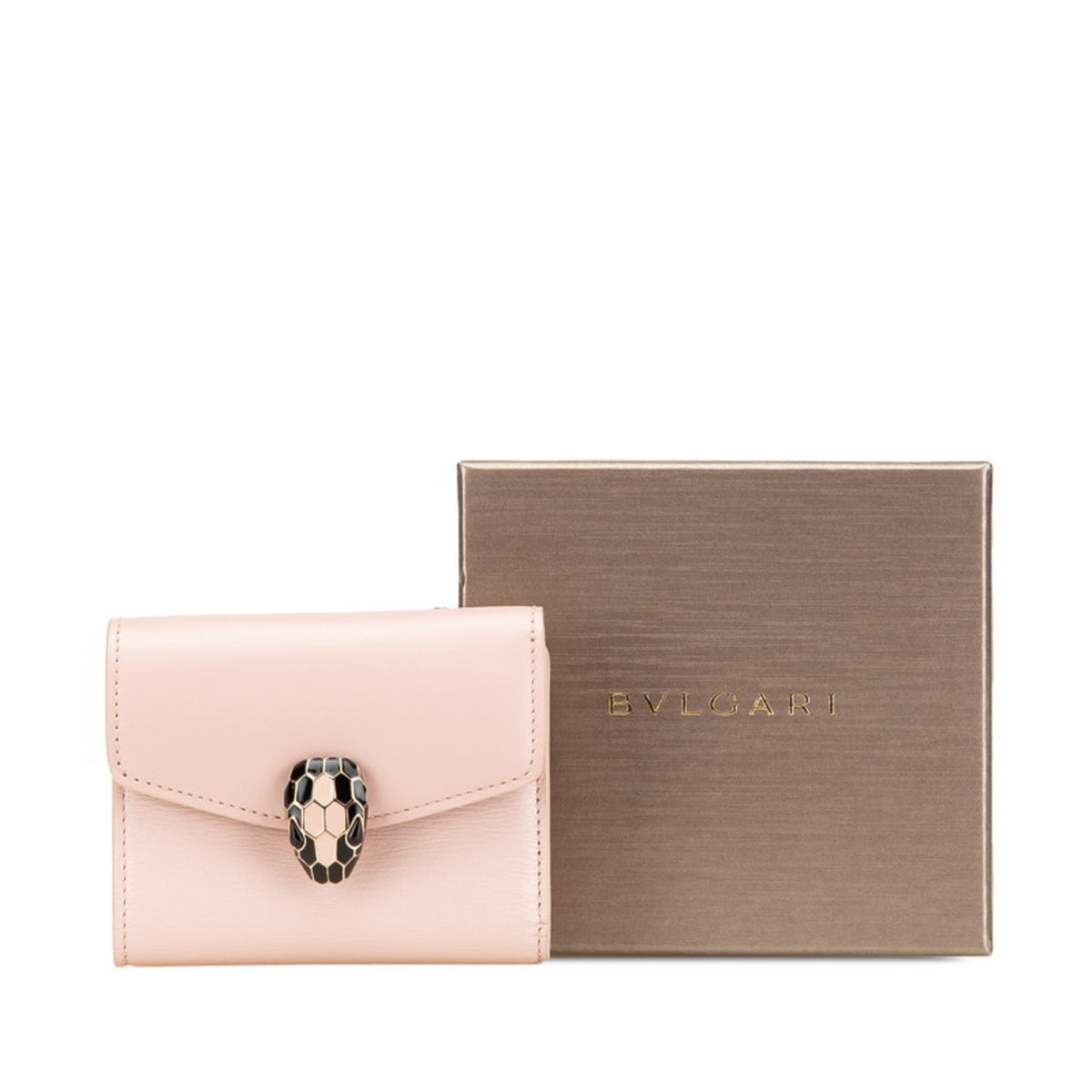 Bvlgari Pink Leather Wallet (Tri-Fold) (Pre-Owned)