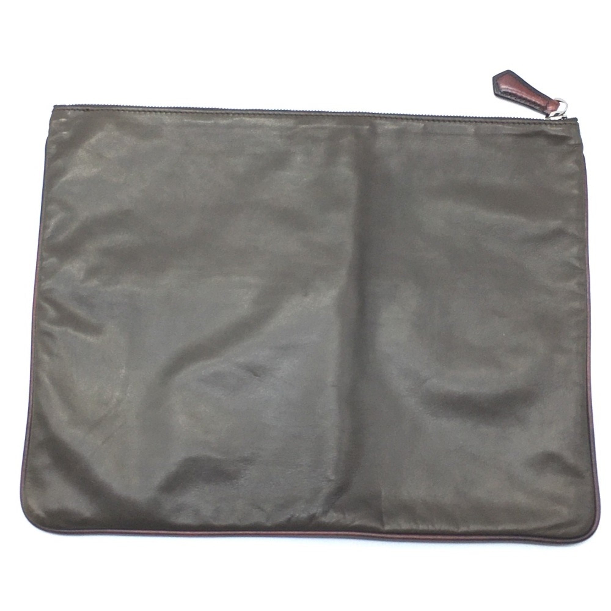 Berluti Brown Leather Clutch Bag (Pre-Owned)