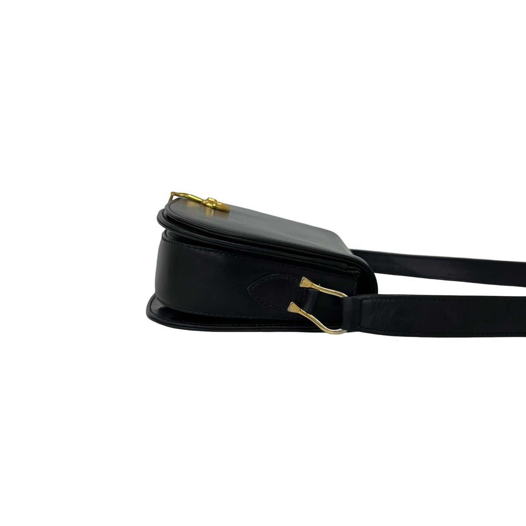 Gucci Black Leather Pochette Shoulder Bag (Pre-Owned)