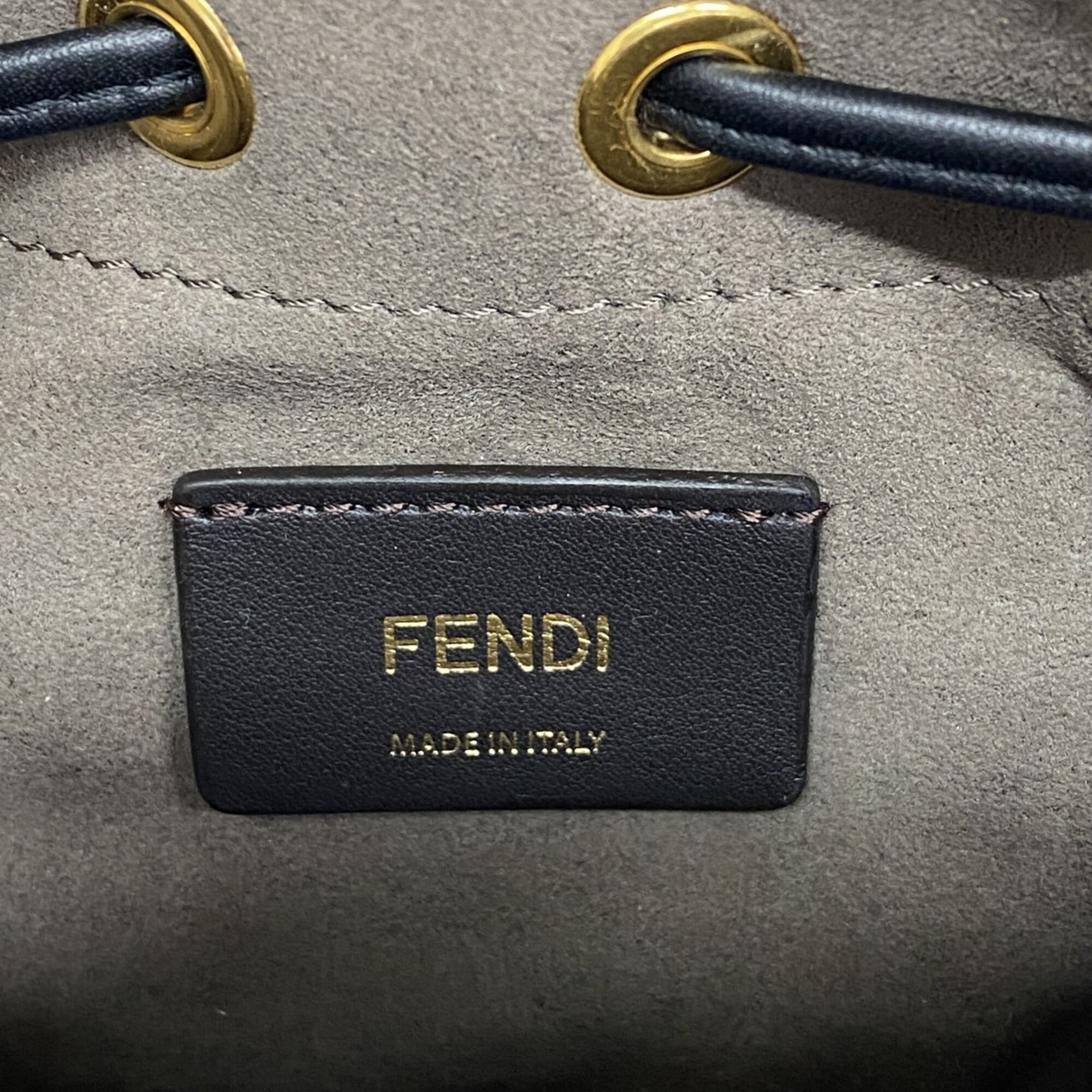 Fendi Black Brown Fur Handbag (Pre-Owned)