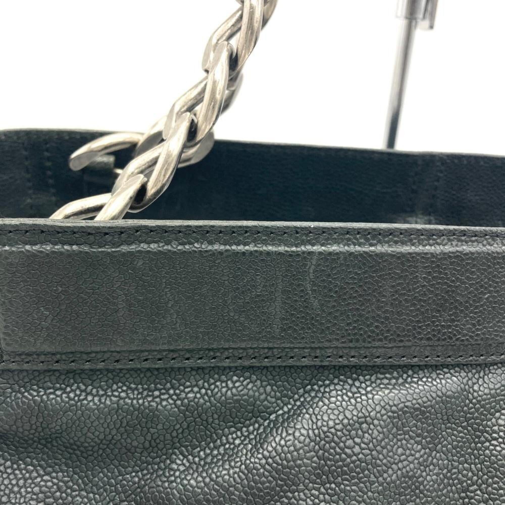 Chanel Black Grained Calfskin Tote Bag (Pre-Owned)