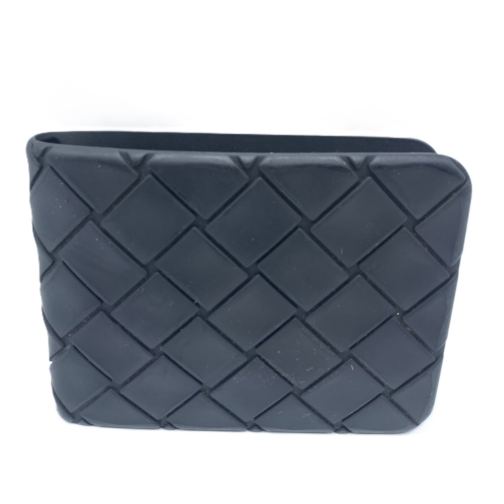 Bottega Veneta Black Rubber Wallet (Bi-Fold) (Pre-Owned)