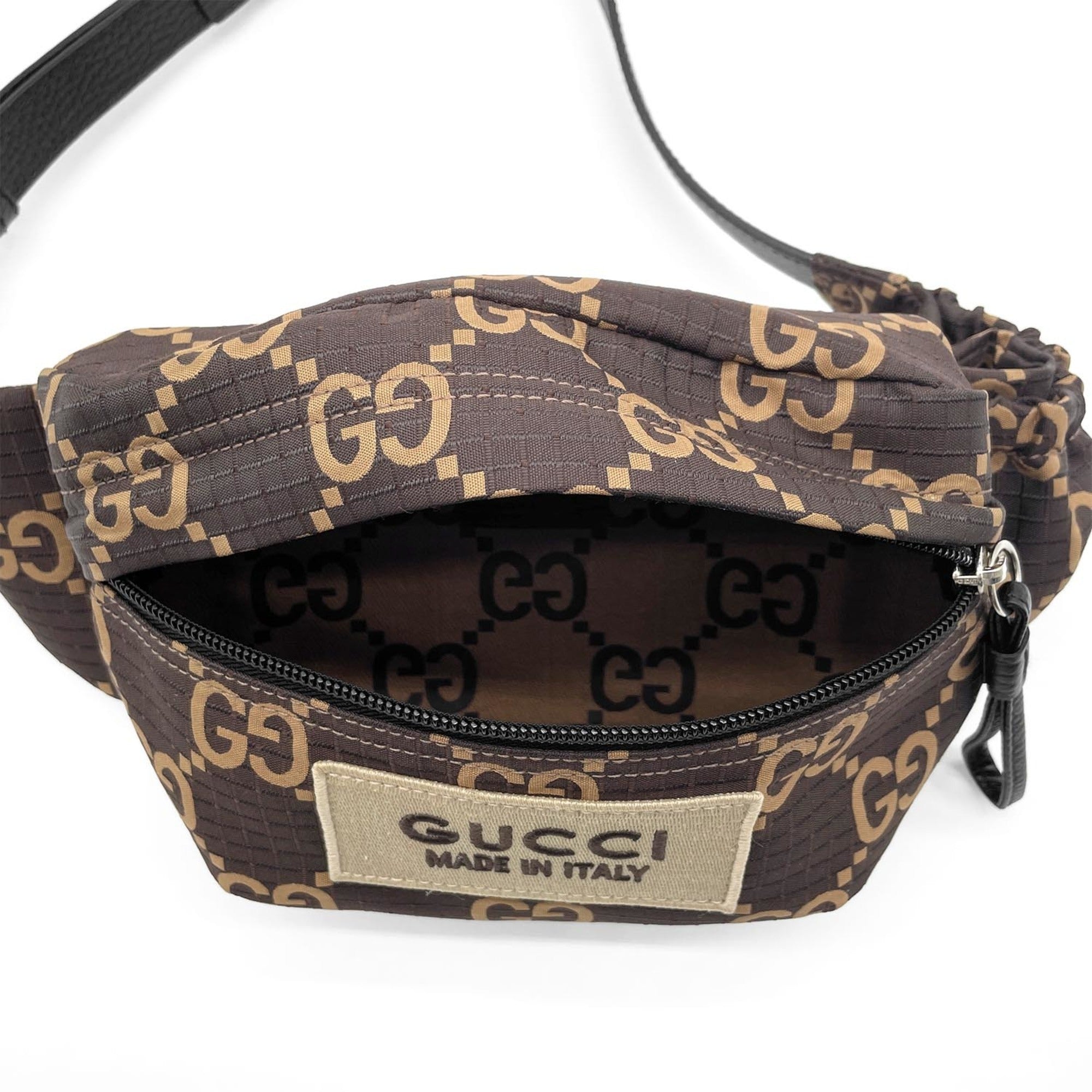 Gucci Brown Nylon Fanny Pack Sling Bag (Pre-Owned)