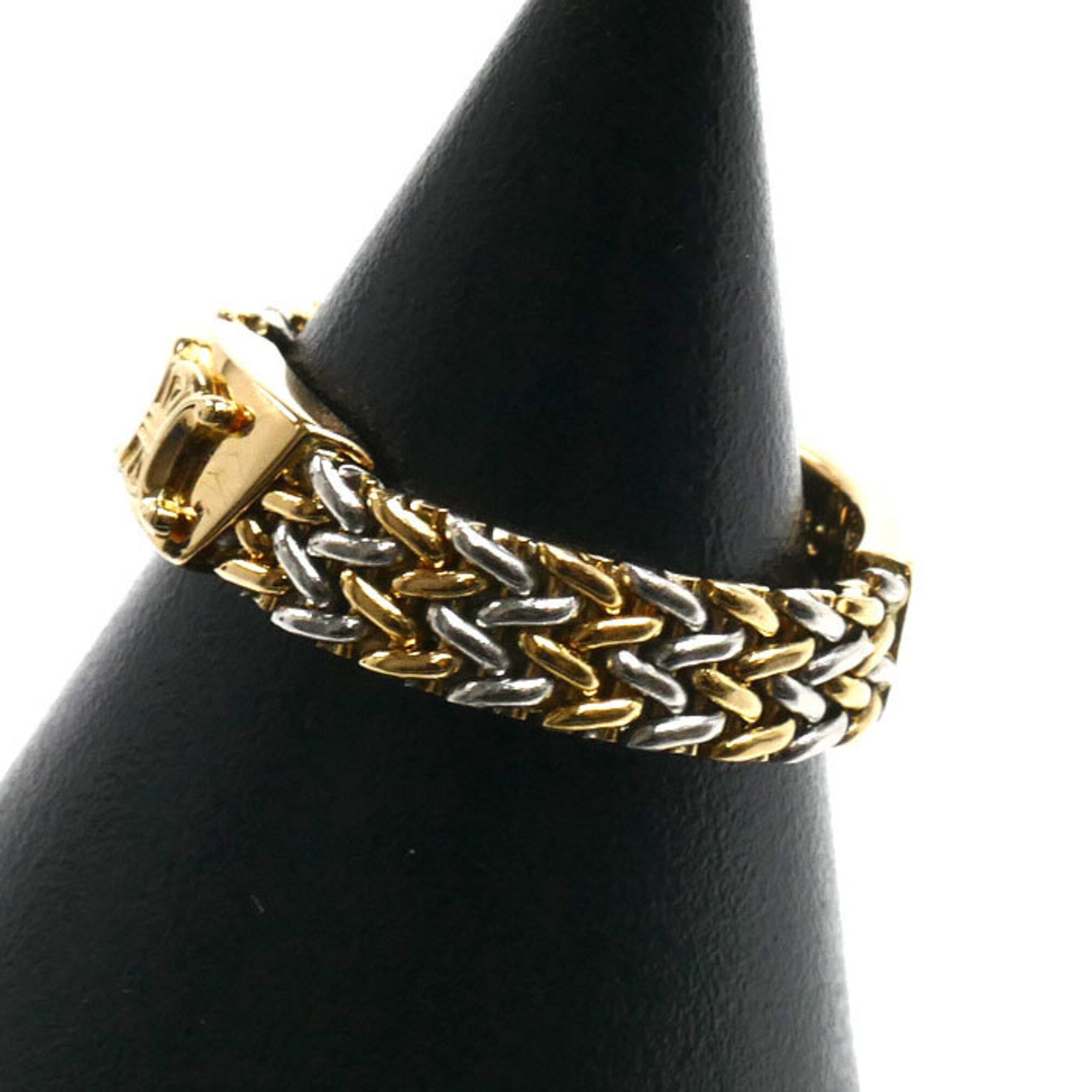 Celine Yellow Gold (18K) White Gold (18K) Band Ring (Pre-Owned)