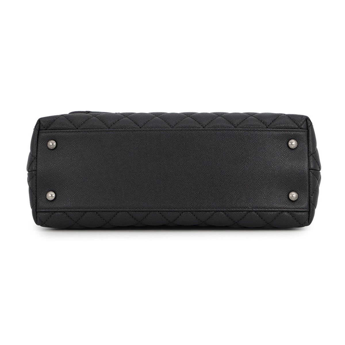 Chanel Black Grained Calfskin Handbag (Pre-Owned)