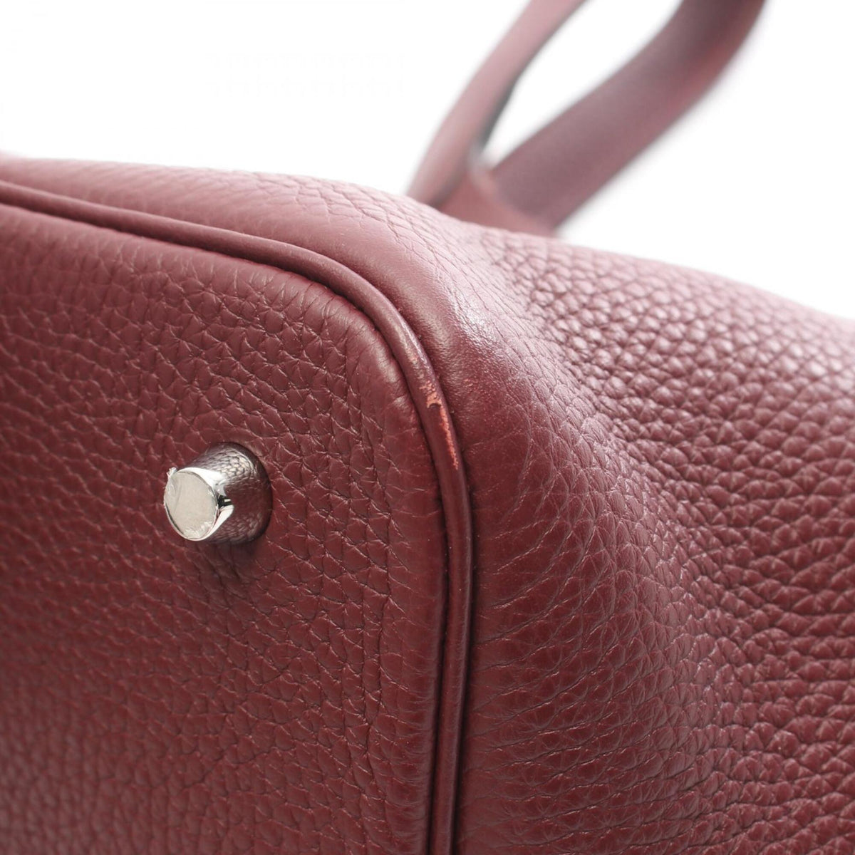 Hermes Bordeaux Taurillon Clemence Leather Handbag (Pre-Owned)