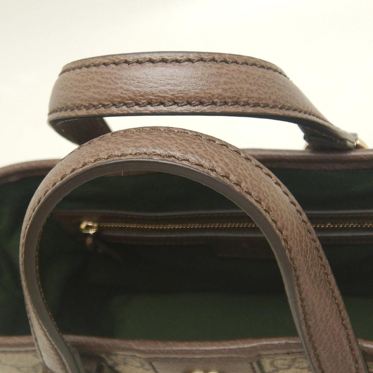 Gucci Beige Gg Supreme Canvas Leather Tote Bag (Pre-Owned)