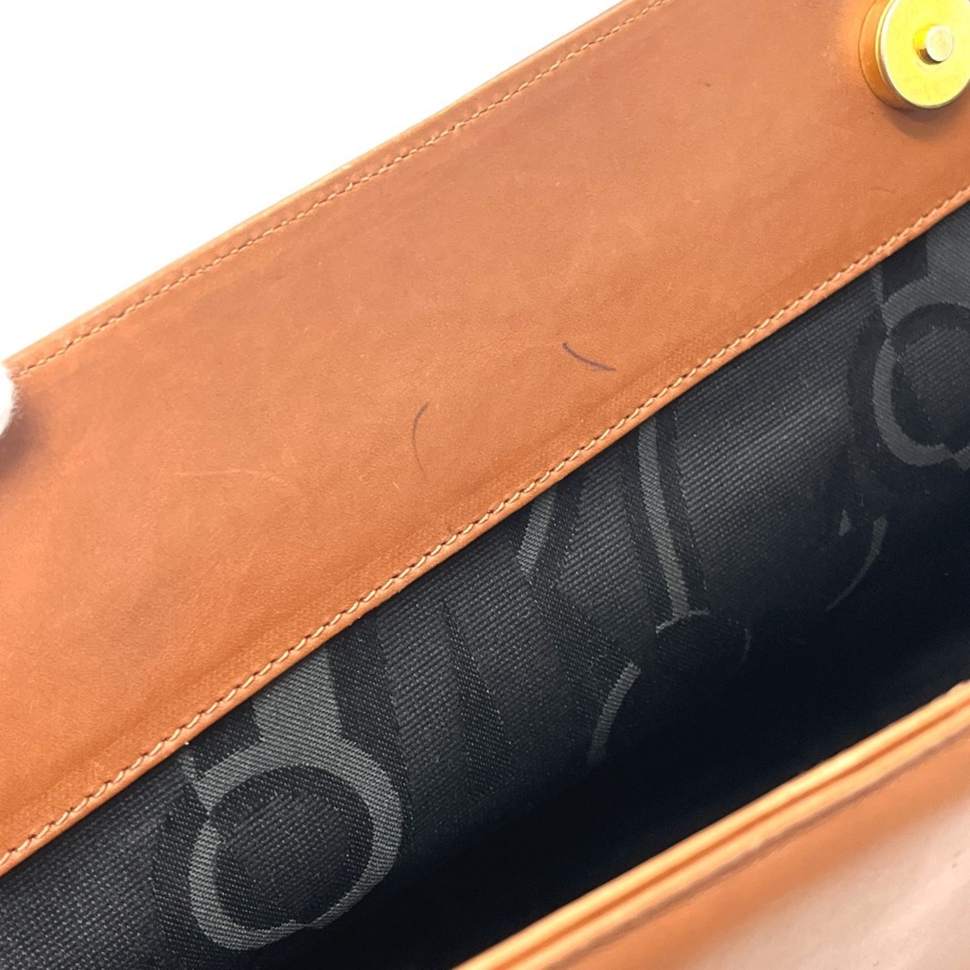 Salvatore Ferragamo Brown Leather Handbag Tote Bag (Pre-Owned)