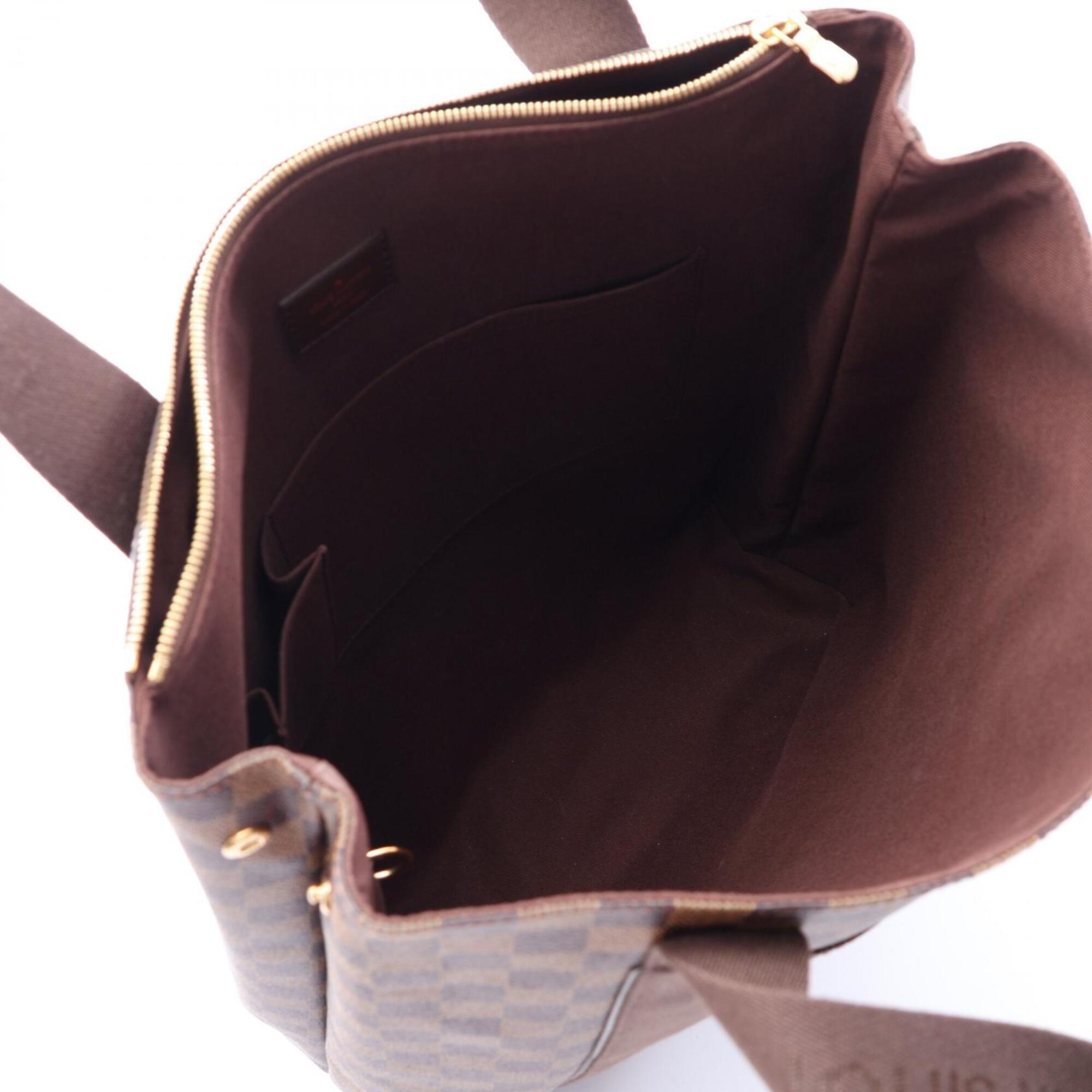 Louis Vuitton Damier Brown Ebene Coated Canvas Leather Tote Bag (Pre-Owned)