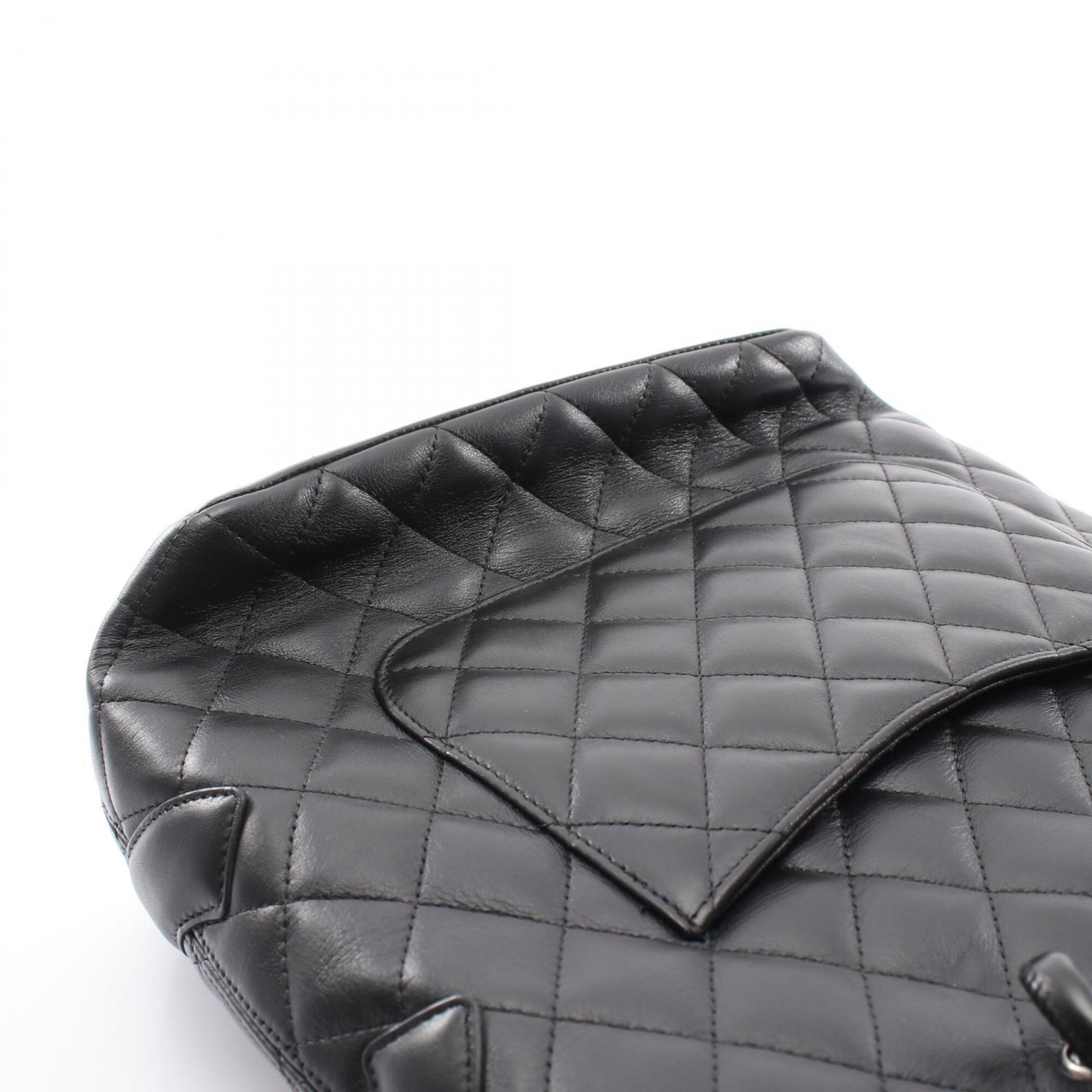 Chanel Black Leather Handbag Tote Bag (Pre-Owned)